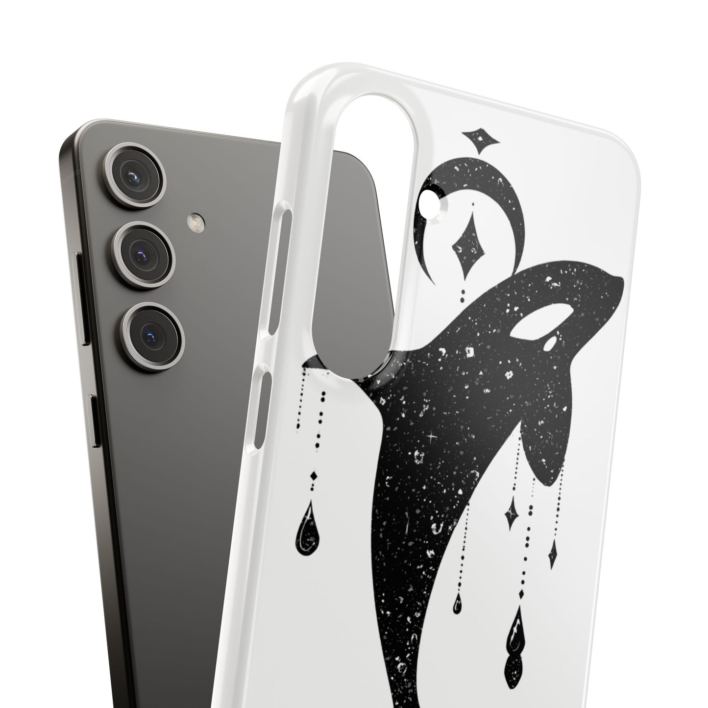 Celestial Orca Snap Case | Phone Cover, Whale Lover Gift, Cosmic Decor, Unique Art, Ocean Vibe