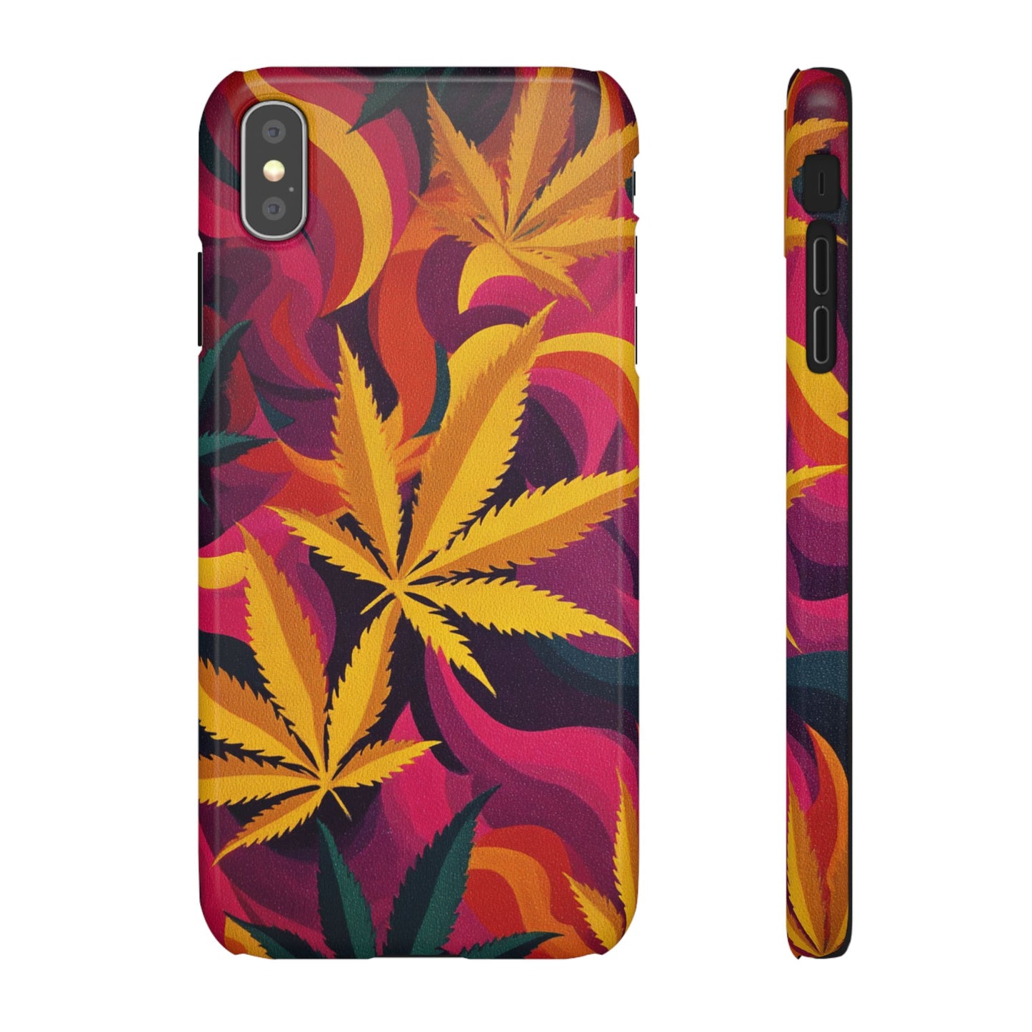 Autumn Vibe Cannabis Snap Case for IPhones and Samsungs Custom