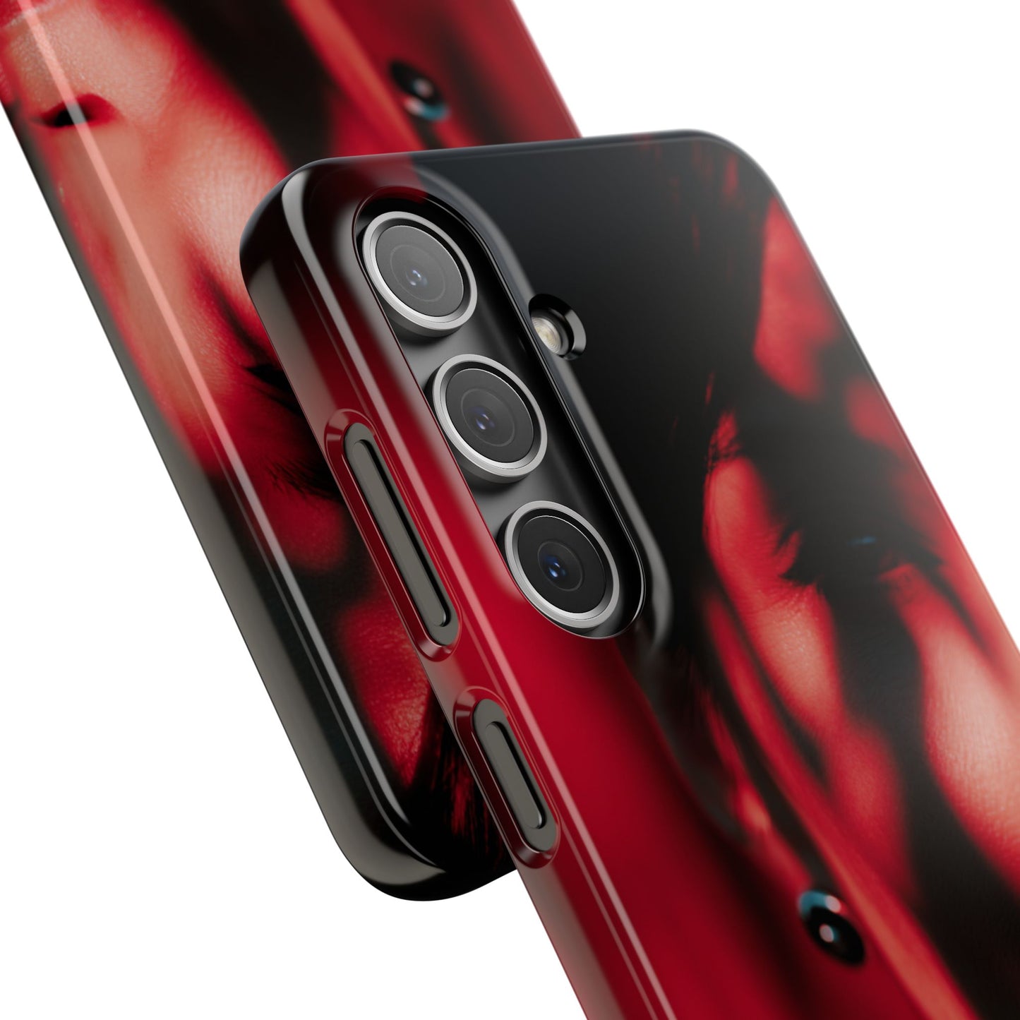 Stylish Snap Cases for Phone, Artistic Phone Cover, Unique Gifts, Red Aesthetic Case, Trendy Accessory, Vibrant Protection