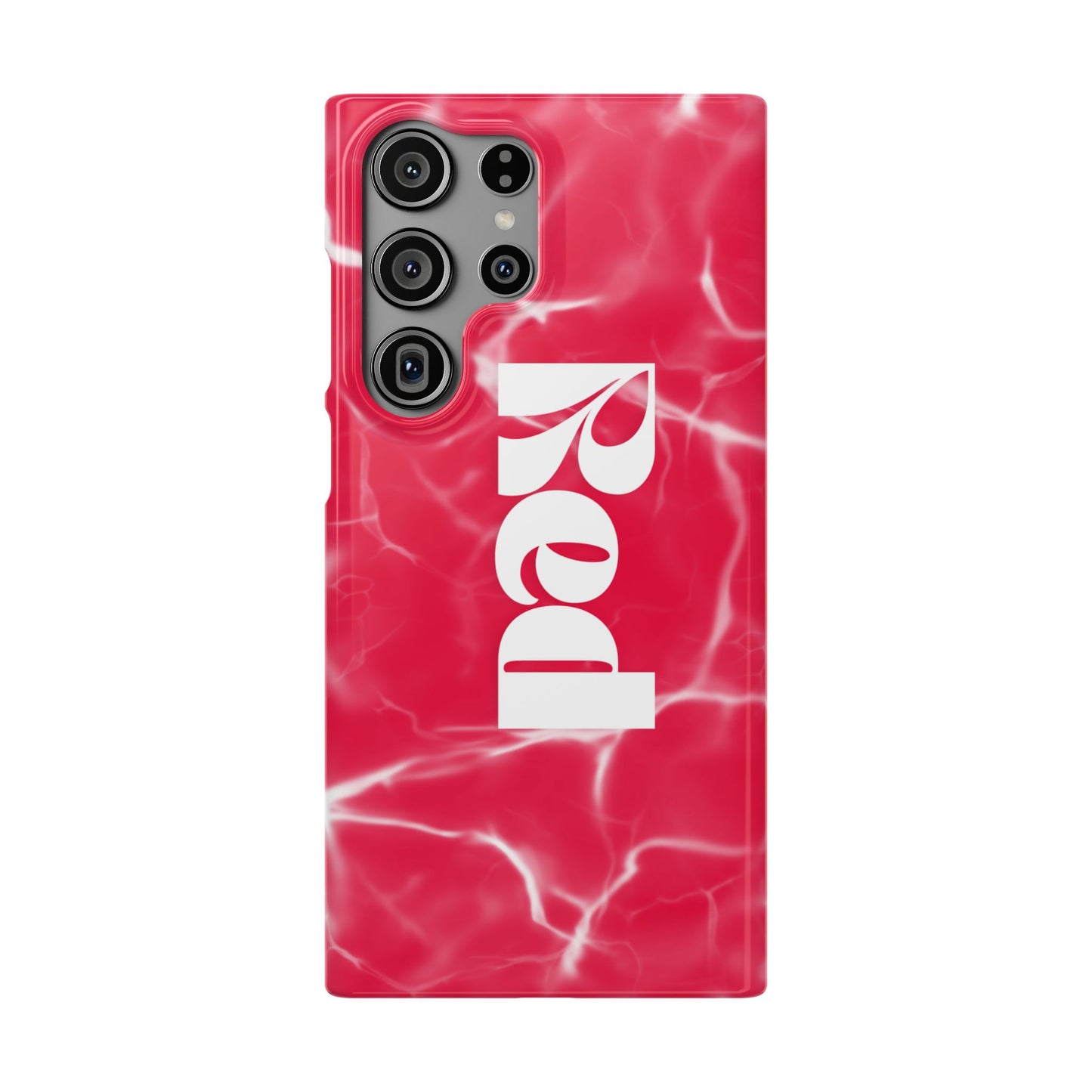 Vibrant Red Snap Case for iPhone, Trendy Phone Cover, Gift for Her, Summer Accessory, Stylish Tech Protection