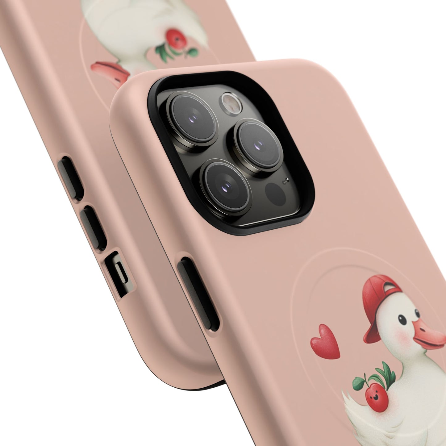 Duck Skateboard Magnetic Phone Case — Cute Pink Protective iPhone Cover
