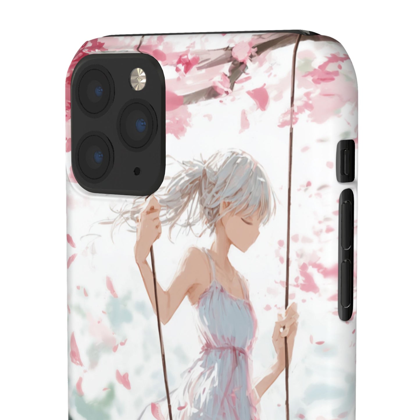 Elegant Floral Snap Cases for iPhone, Personalized Phone Covers, Cute Spring Gifts, Anime Aesthetic Accessories, Flower-themed Cell [...]