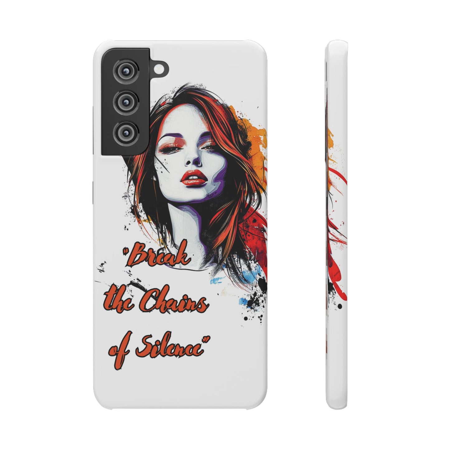 Empowering Art Snap Cases, Phone Cover, Break the Chains of Silence, Unique Gift, Inspirational Tech Accessories
