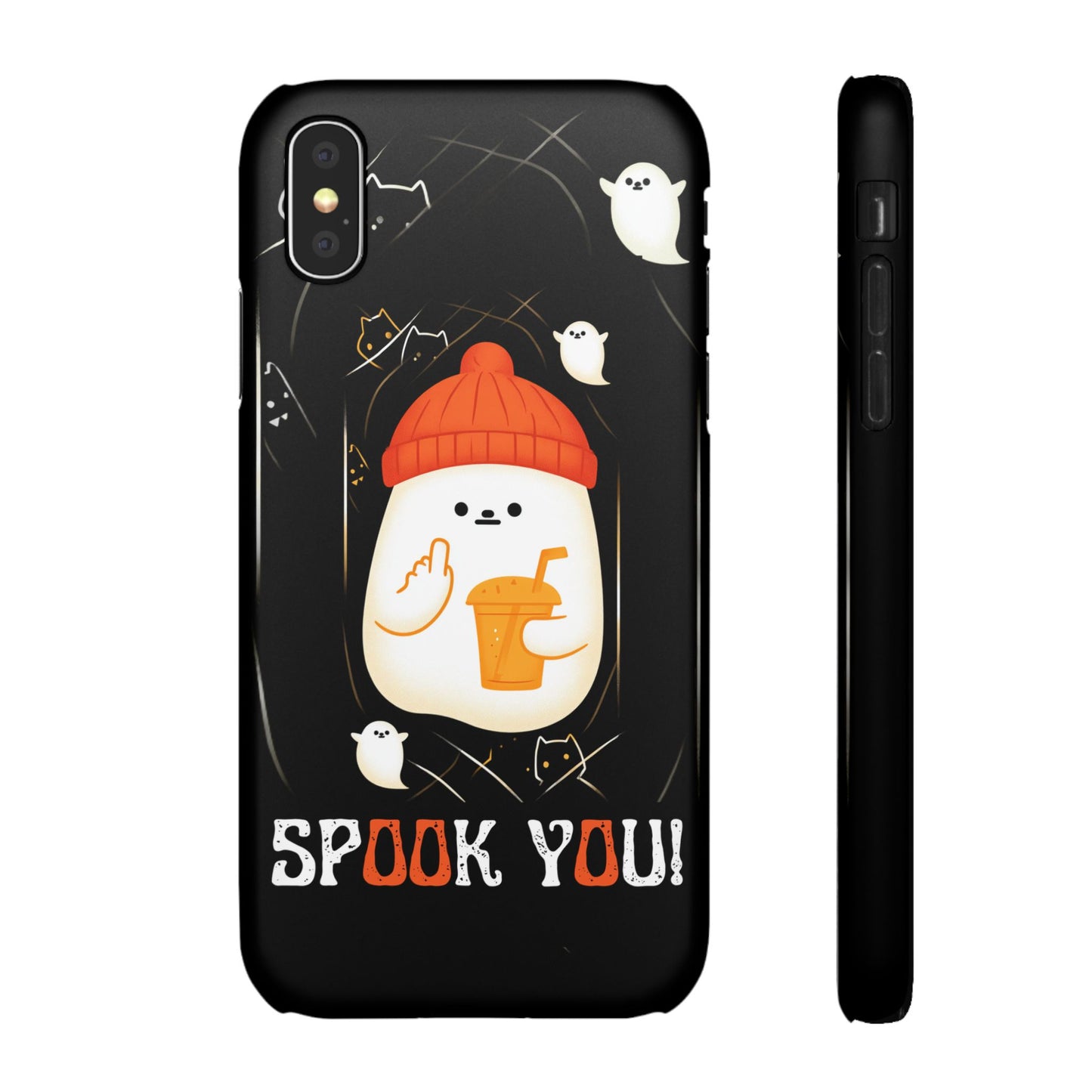 Spook You Halloween Ghost Snap Case Kawaii Protective Phone Cover for iPhone and Samsung