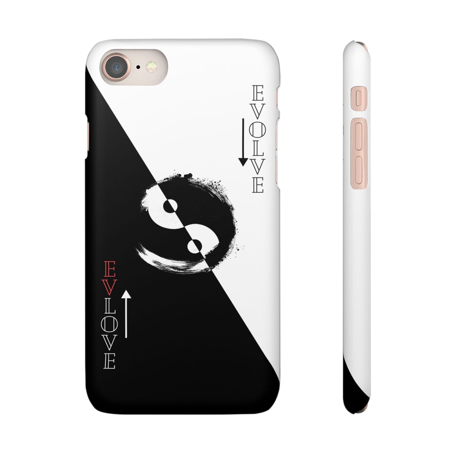 Yin Yang Evolve Black and White Snap Case Cover for iPhone and Samsung
