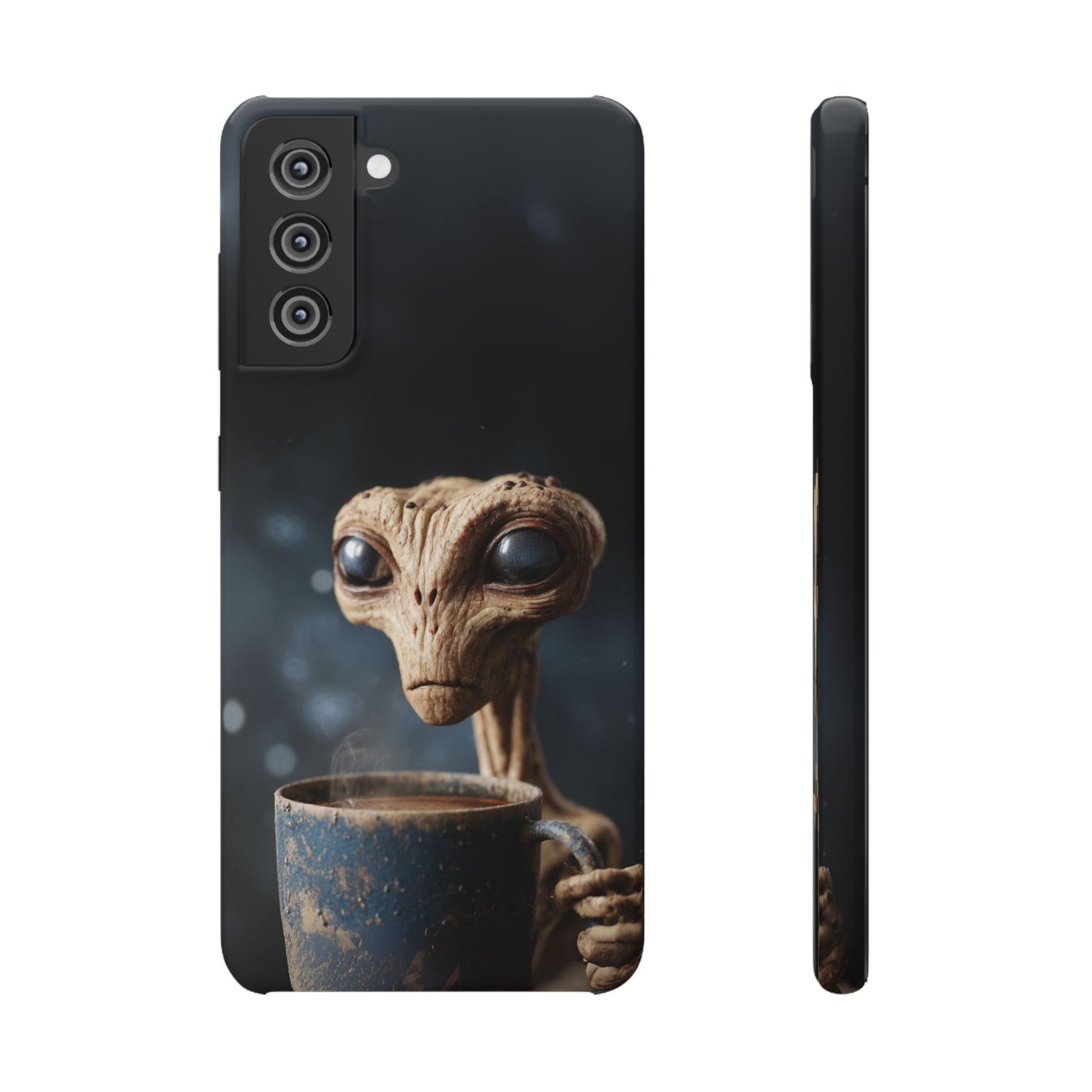 Alien Coffee Snap Case, Unique Phone Cover, Pop Culture Accessory, Gift for Sci-Fi Lovers, Customizable Phone Case