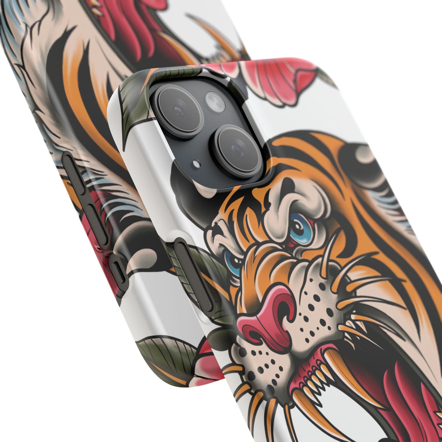 Tiger Floral Phone Case — Vintage Roaring Tiger Snap Case