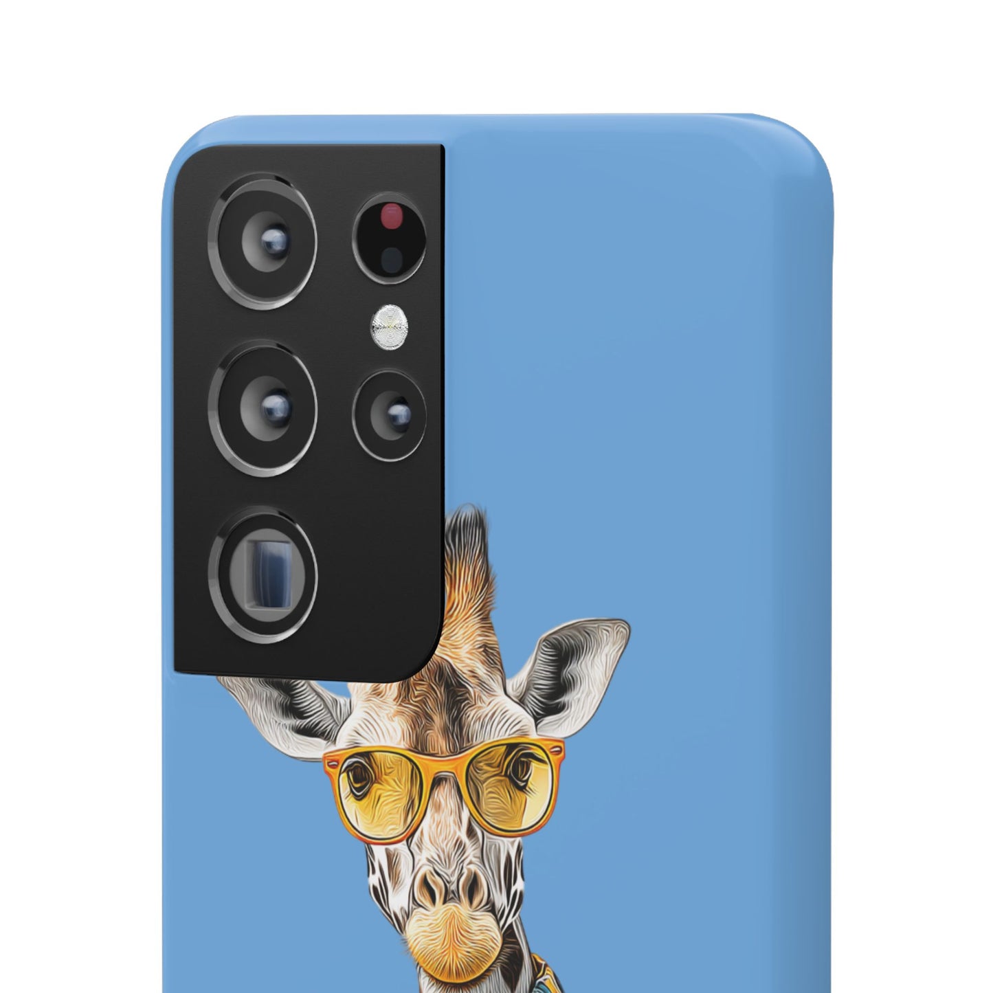 Giraffe Blue Snap Case Phone Cover for Animal Lover Iphone and Samsung models