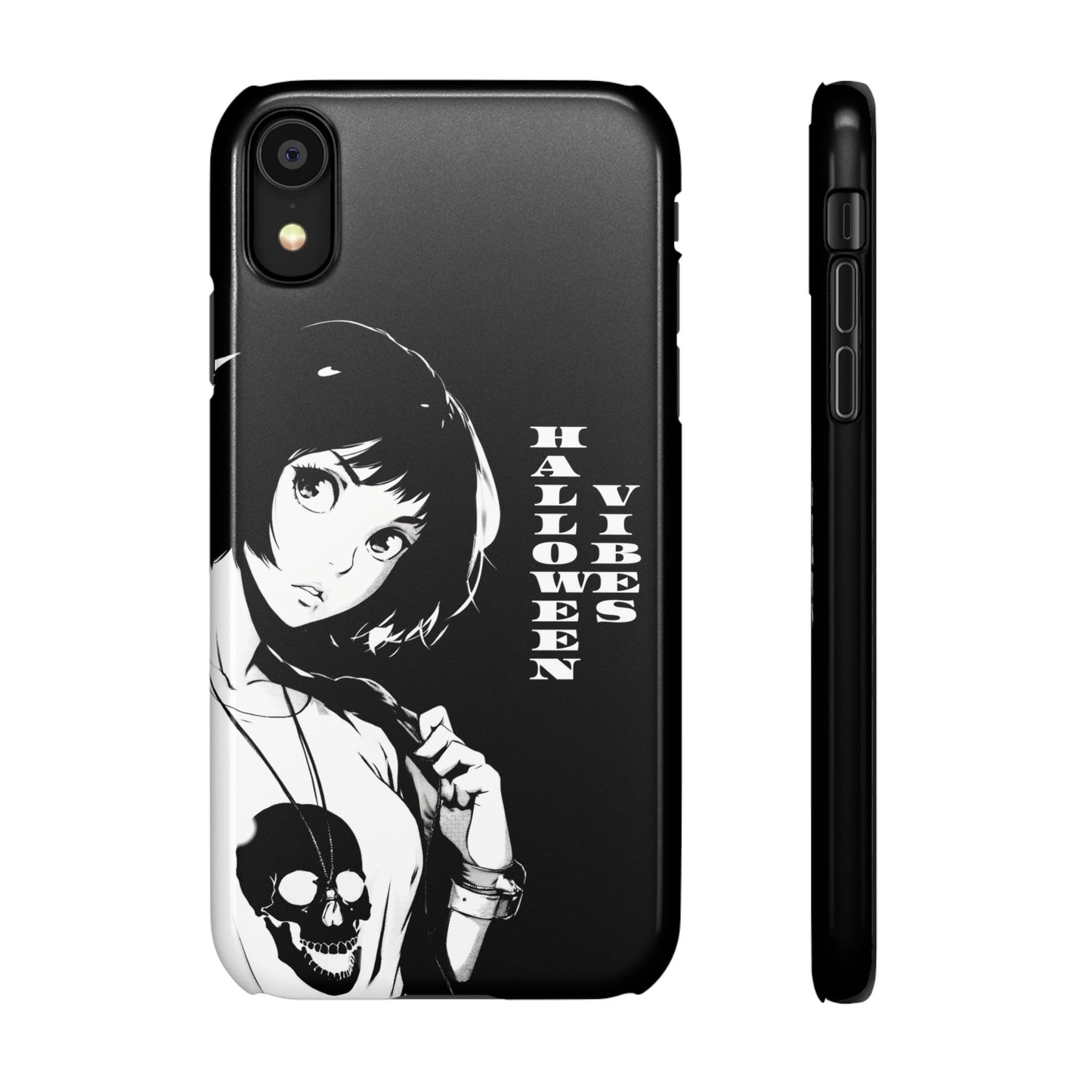 Halloween Vibes Snap Case Black and White Protective Phone Cover for iPhone and Samsung