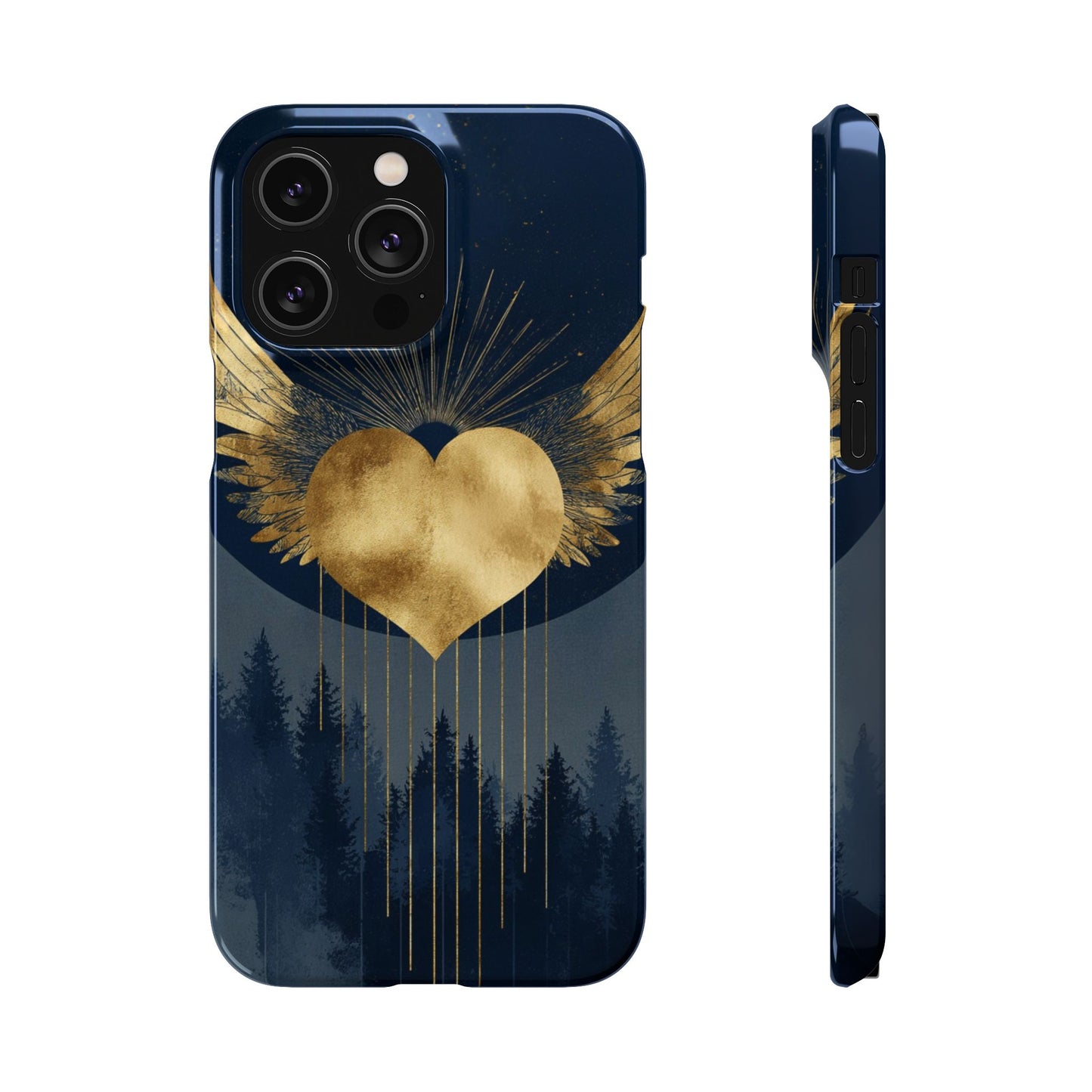 Heart Wing Snap Case, Elegant Phone Cover, Unique Gift, Artistic Accessory, Protective Case for Love and Romance