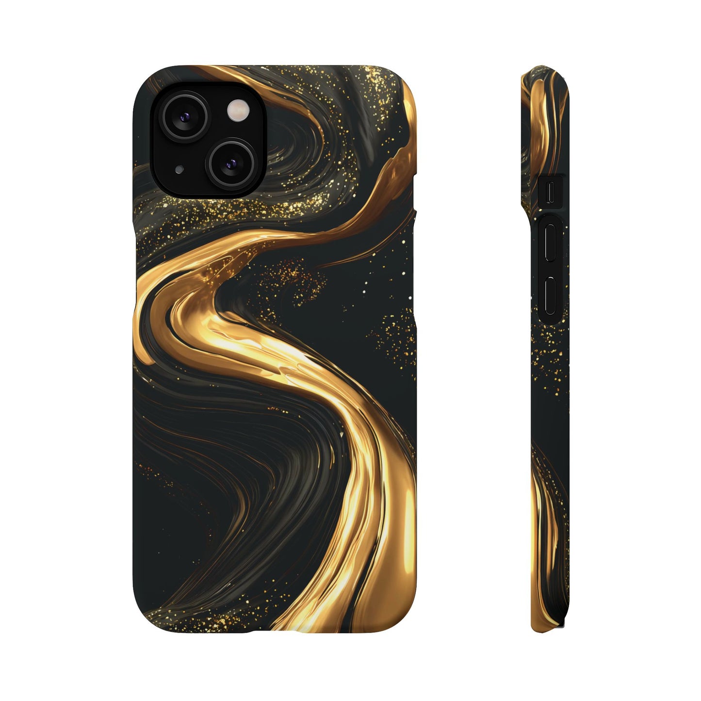 Elegant Gold Swirl Snap Case - Stylish Phone Cover, Modern Accessory, Gift for Her, Luxe Phone Case, Trendy Decor