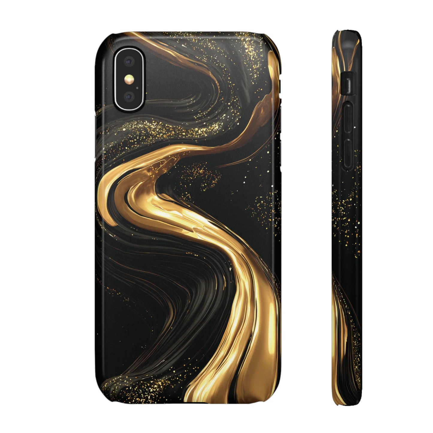 Elegant Gold Swirl Snap Case - Stylish Phone Cover, Modern Accessory, Gift for Her, Luxe Phone Case, Trendy Decor