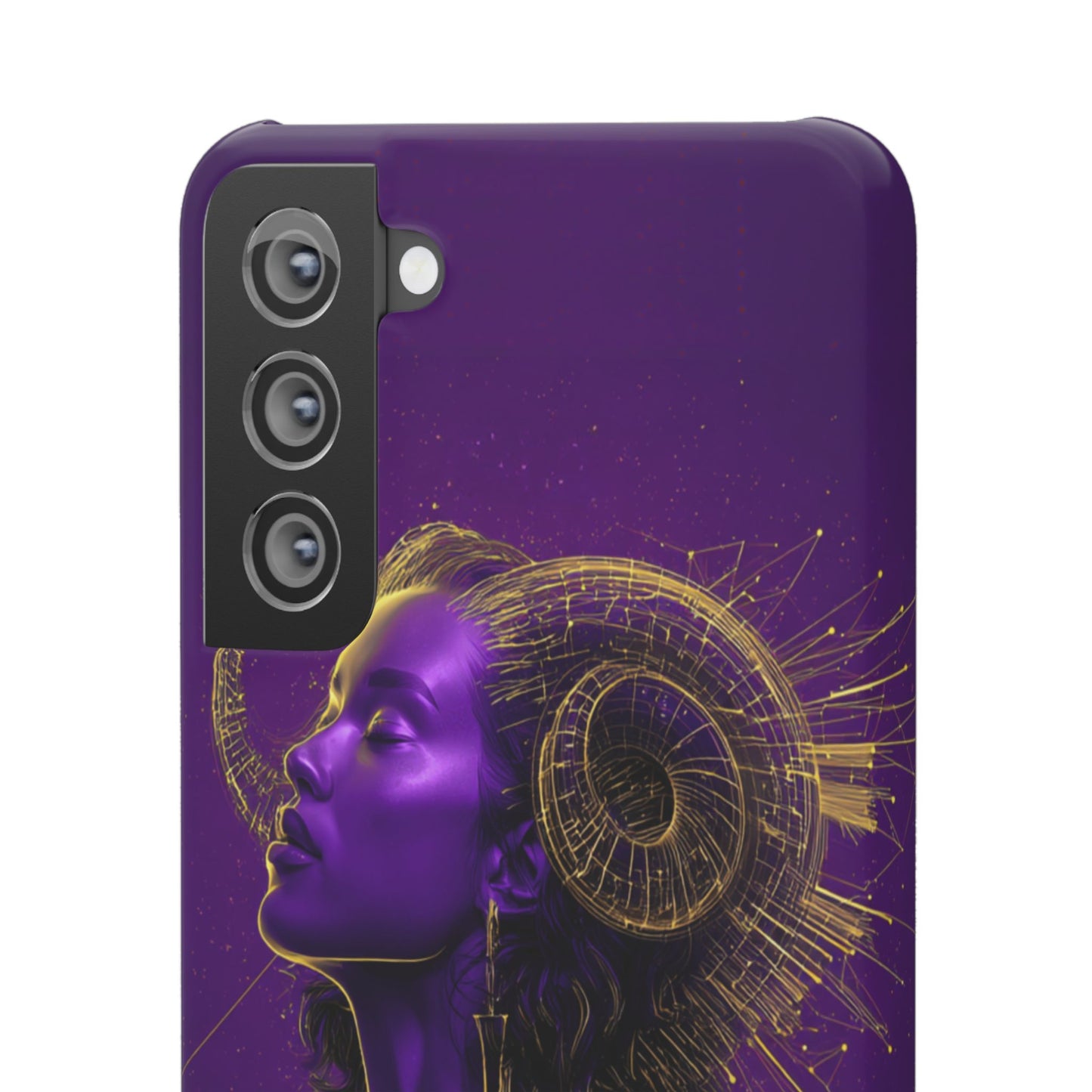 Purple & Gold Celestial Virgo Phone Case – Snap Cover for Samsung & iPhone