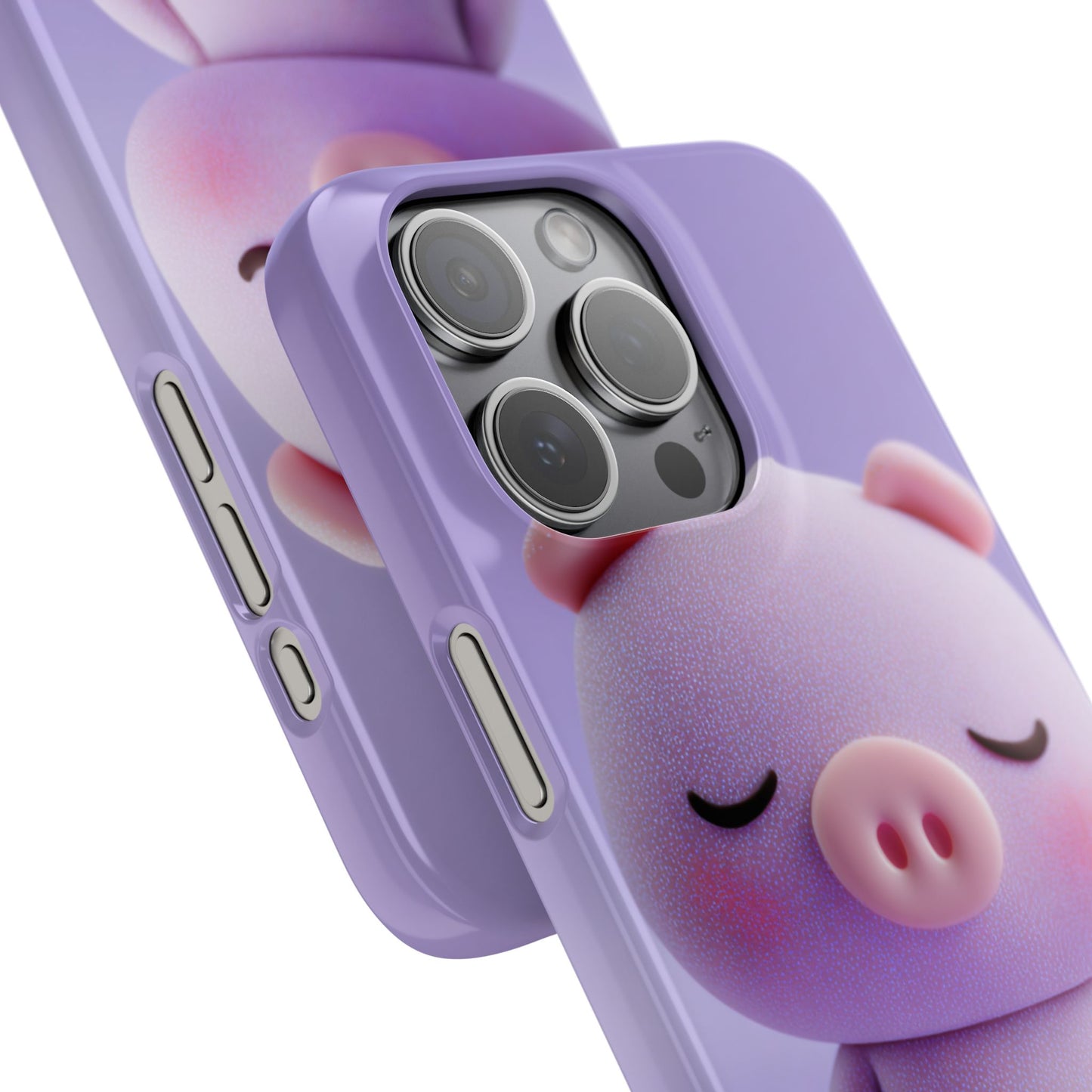 Cute Pig Snap Case for iPhone, Animal Lovers Phone Cover, Kawaii Aesthetic Accessory, Birthday Gift, Unique Phone Protection