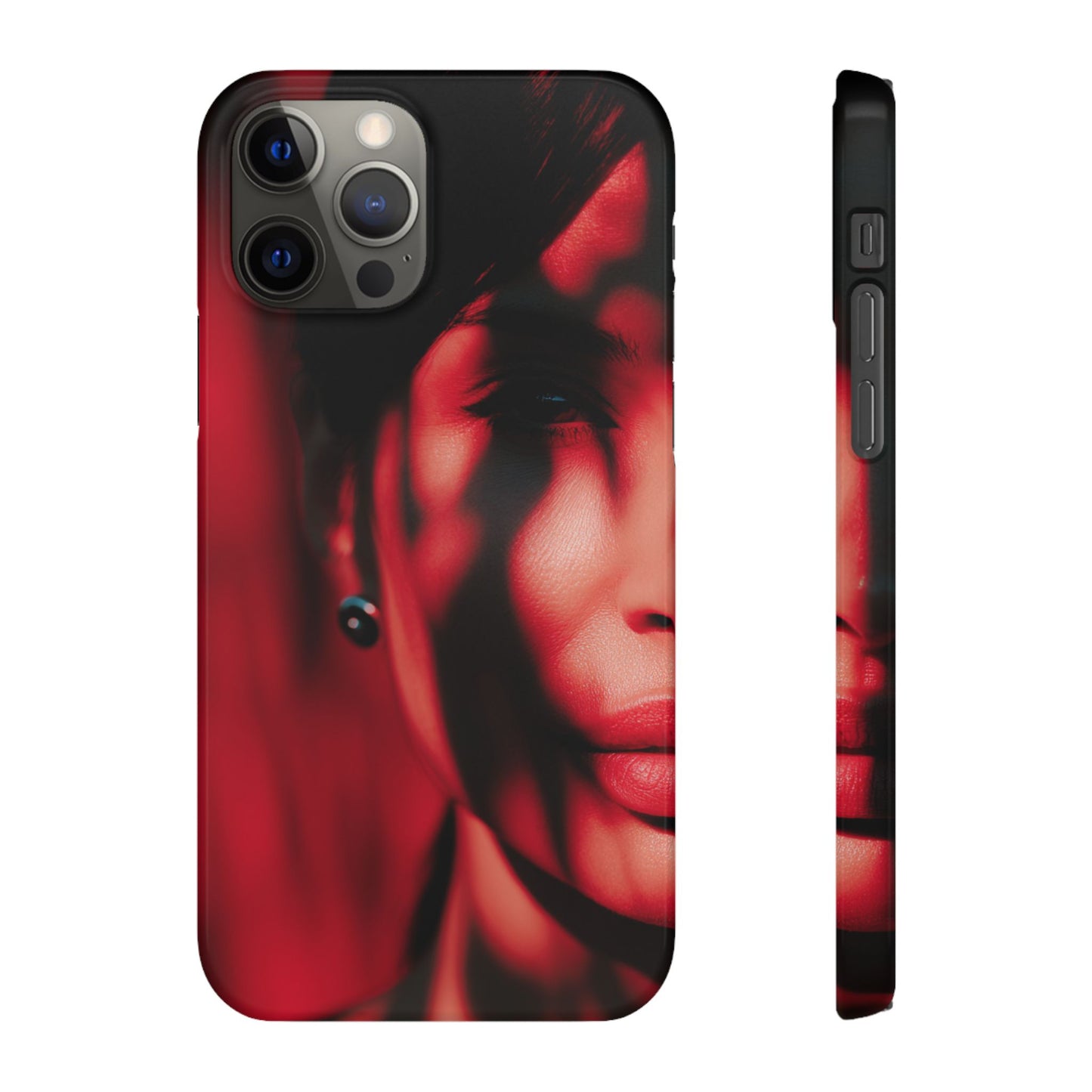 Stylish Snap Cases for Phone, Artistic Phone Cover, Unique Gifts, Red Aesthetic Case, Trendy Accessory, Vibrant Protection
