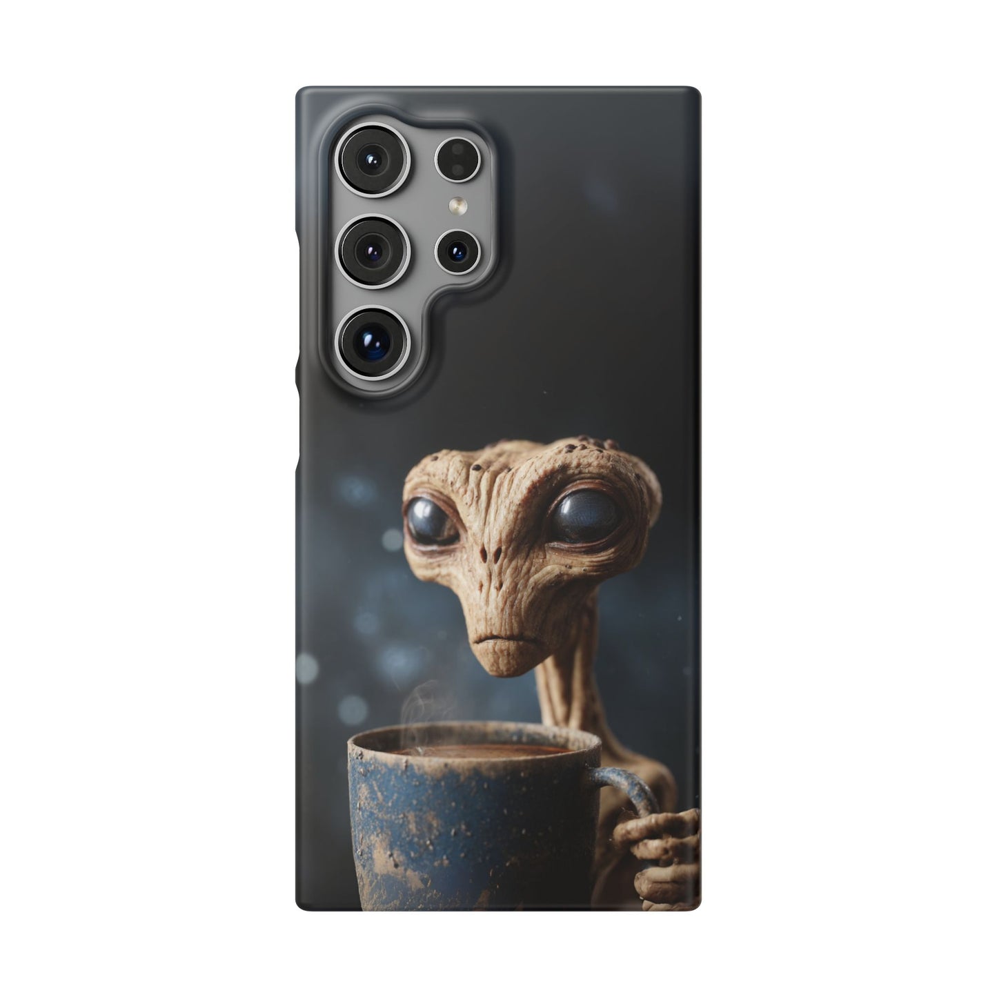 Alien Coffee Snap Case, Unique Phone Cover, Pop Culture Accessory, Gift for Sci-Fi Lovers, Customizable Phone Case
