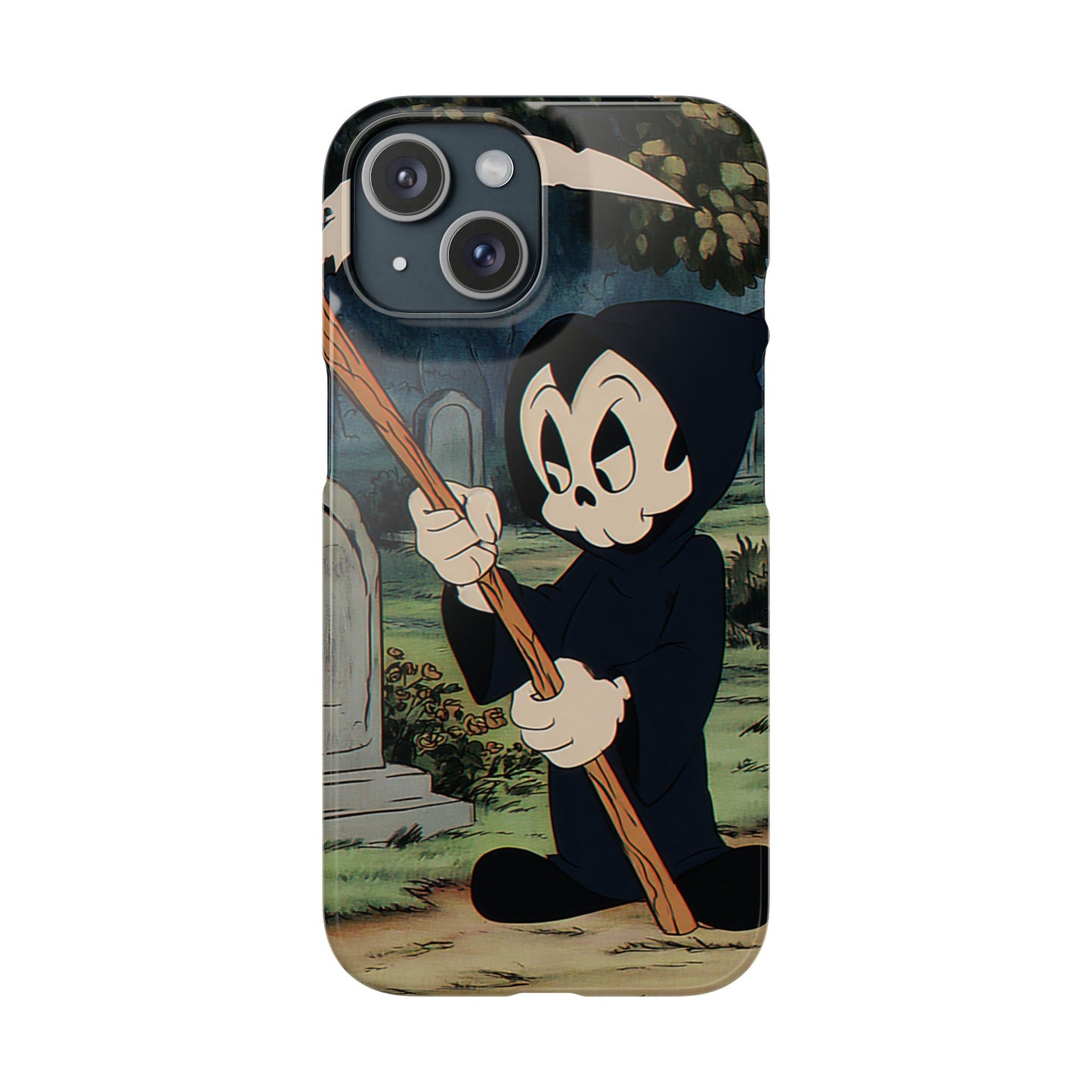 Grim Reaper Snap Case, Halloween Phone Case, Cute Death Phone Cover, Spooky Accessories, Unique Phone Protector