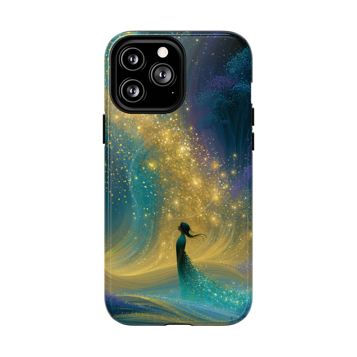 Mystical Nightfall Phone Case — Starry Silhouette Tough Magnetic Case