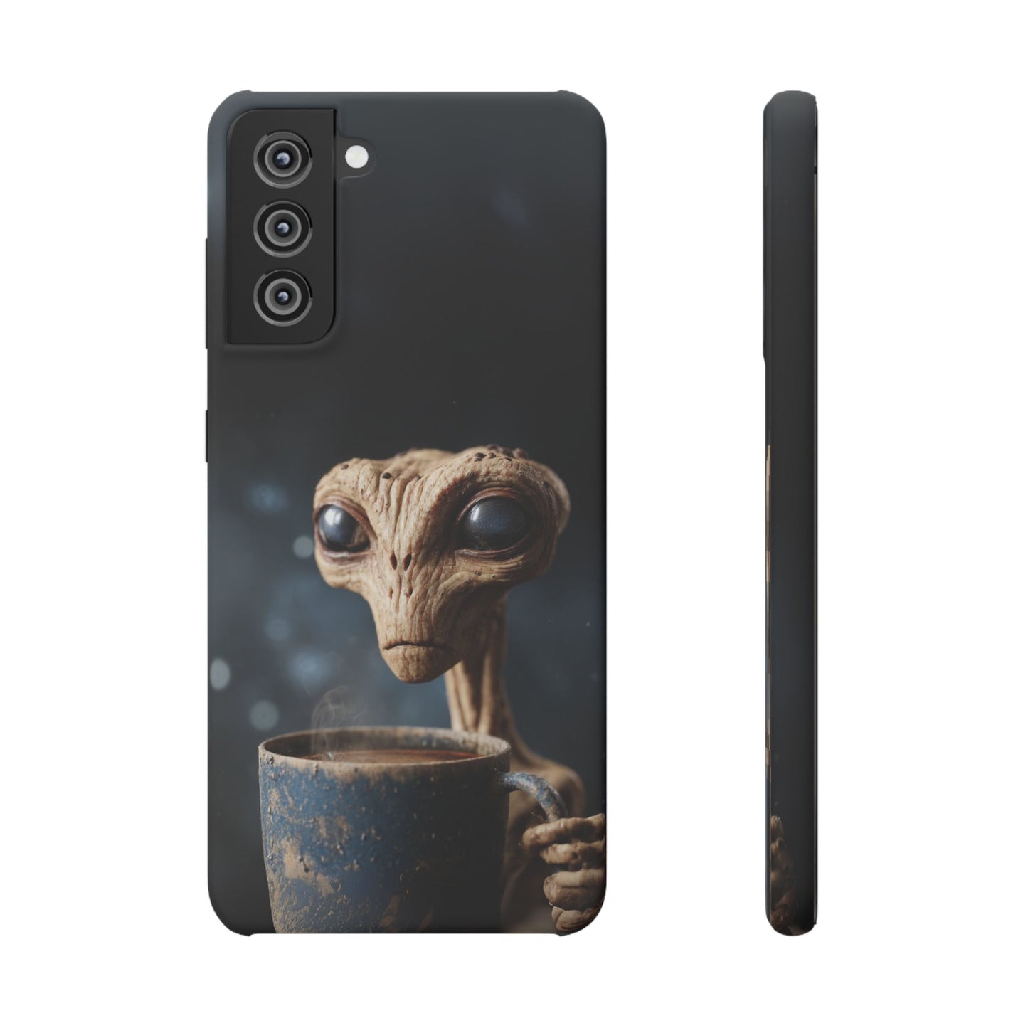 Alien Coffee Snap Case, Unique Phone Cover, Pop Culture Accessory, Gift for Sci-Fi Lovers, Customizable Phone Case