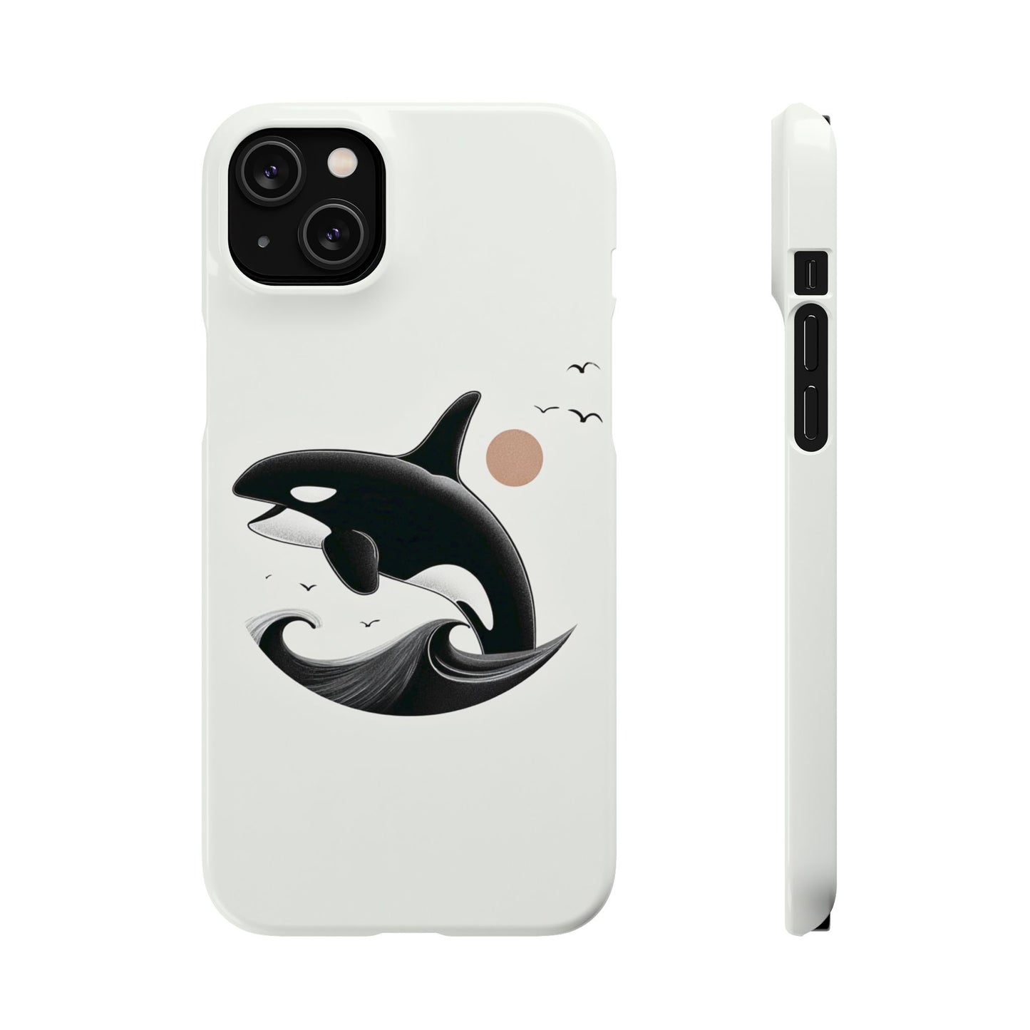 Whale Splash Phone Case | Ocean Lover Gift, Marine Art, Snap Cases, Cute Whale Design, Custom Phone Accessories