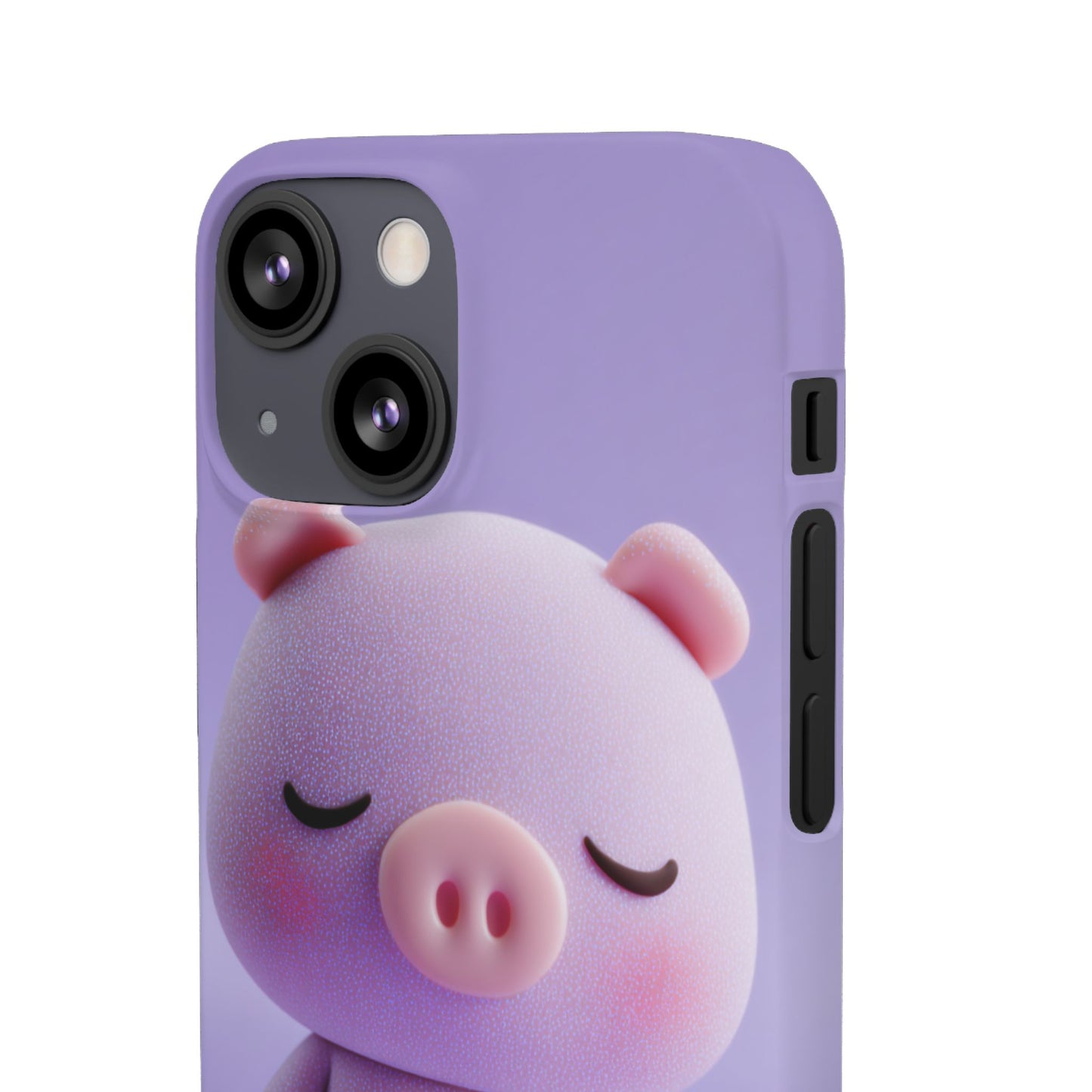 Cute Pig Snap Case for iPhone, Animal Lovers Phone Cover, Kawaii Aesthetic Accessory, Birthday Gift, Unique Phone Protection