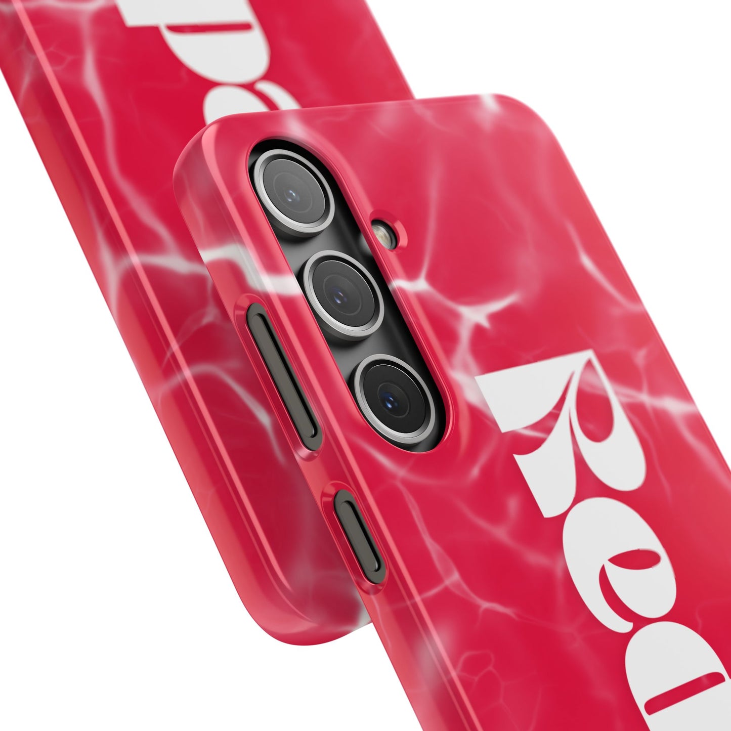 Vibrant Red Snap Case for iPhone, Trendy Phone Cover, Gift for Her, Summer Accessory, Stylish Tech Protection