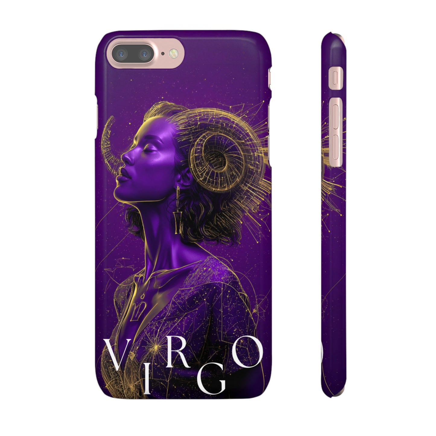 Purple Gold Celestial Virgo Snap Case and Protective Cover for Samsung and iPhone