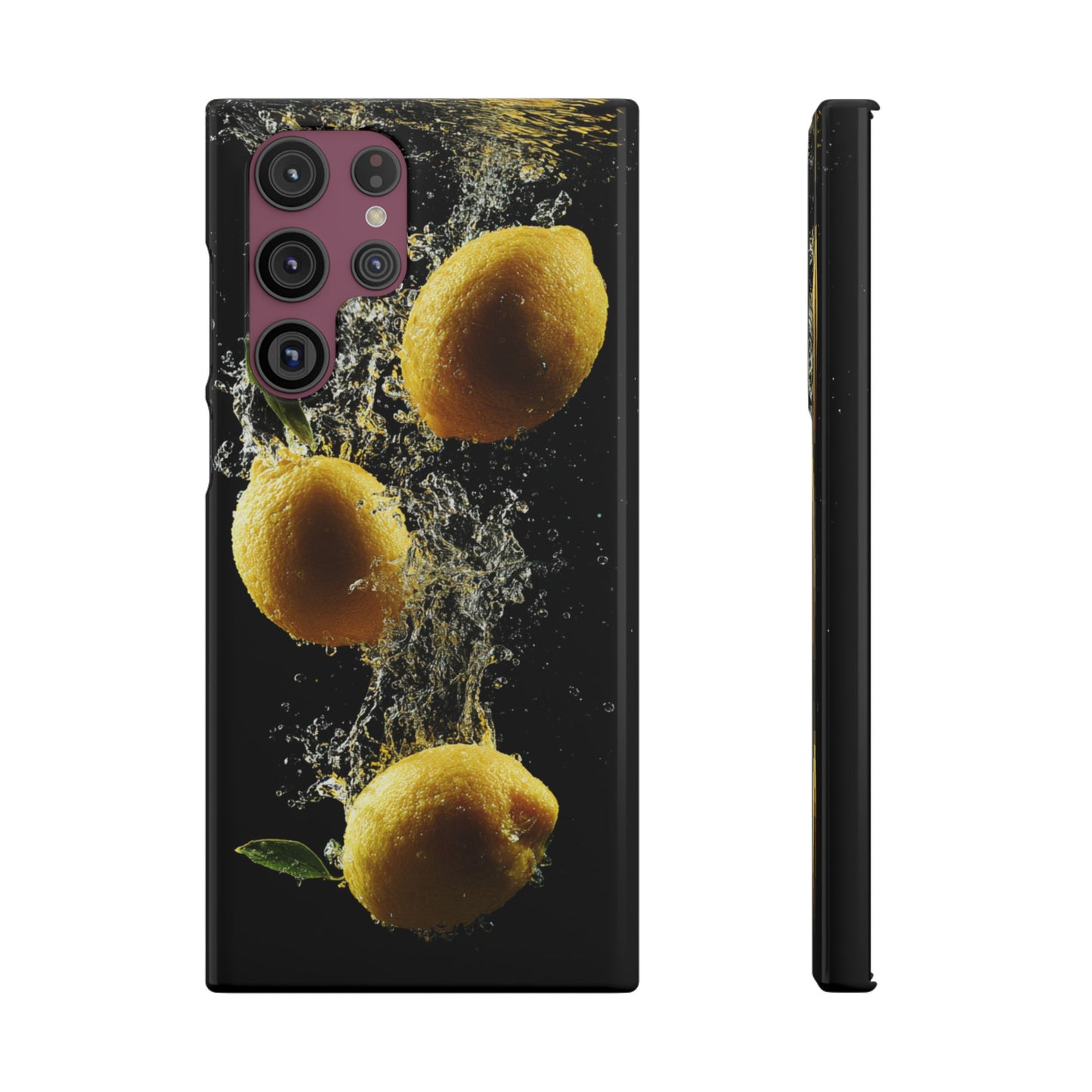 Lemon Splash Phone Case - Vibrant Snap Case, Fruit Lover Gift, Summer Vibes, Kitchen Decor, Unique Phone Accessories