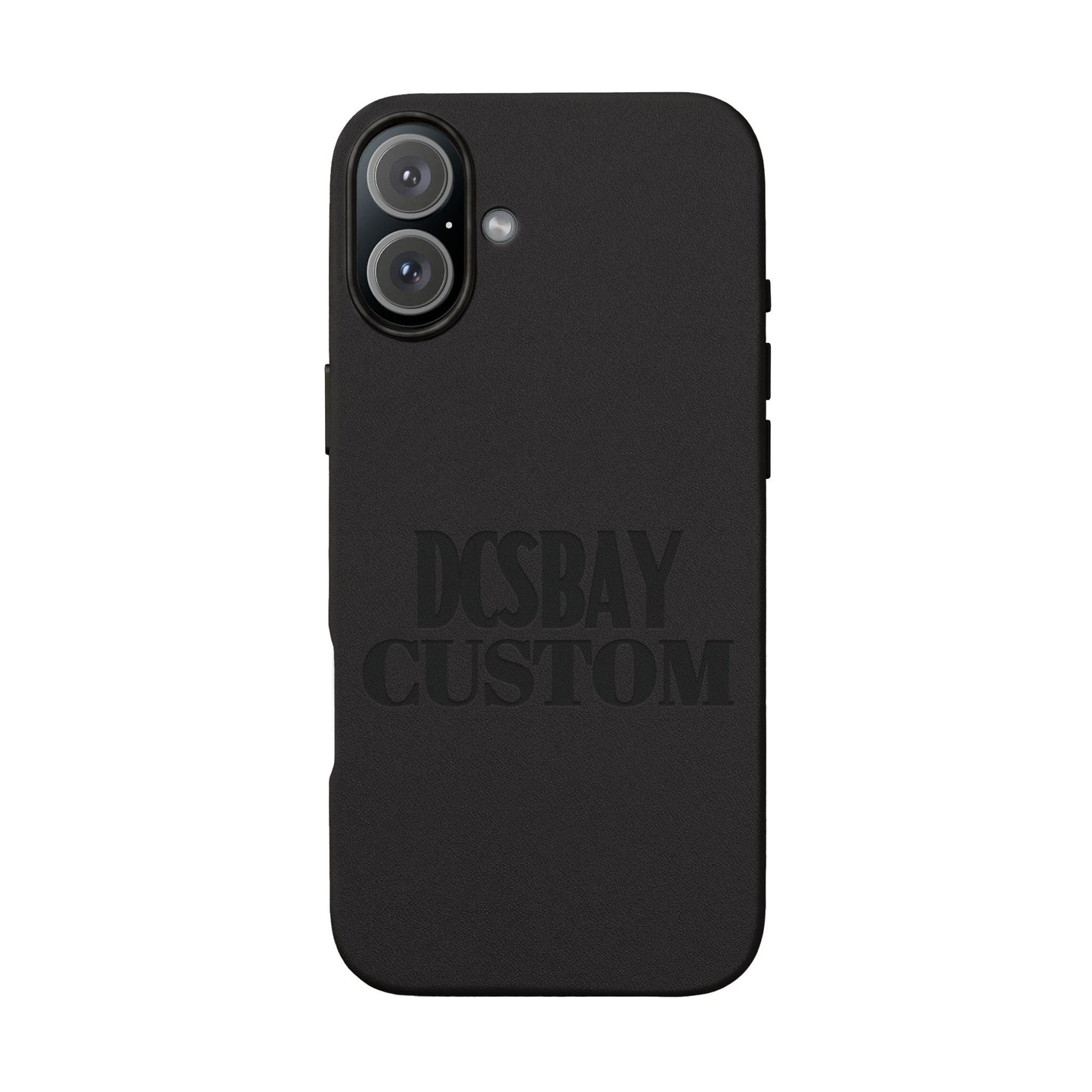 Engraved PU Leather Phone Case — Minimal Bear Silhouette