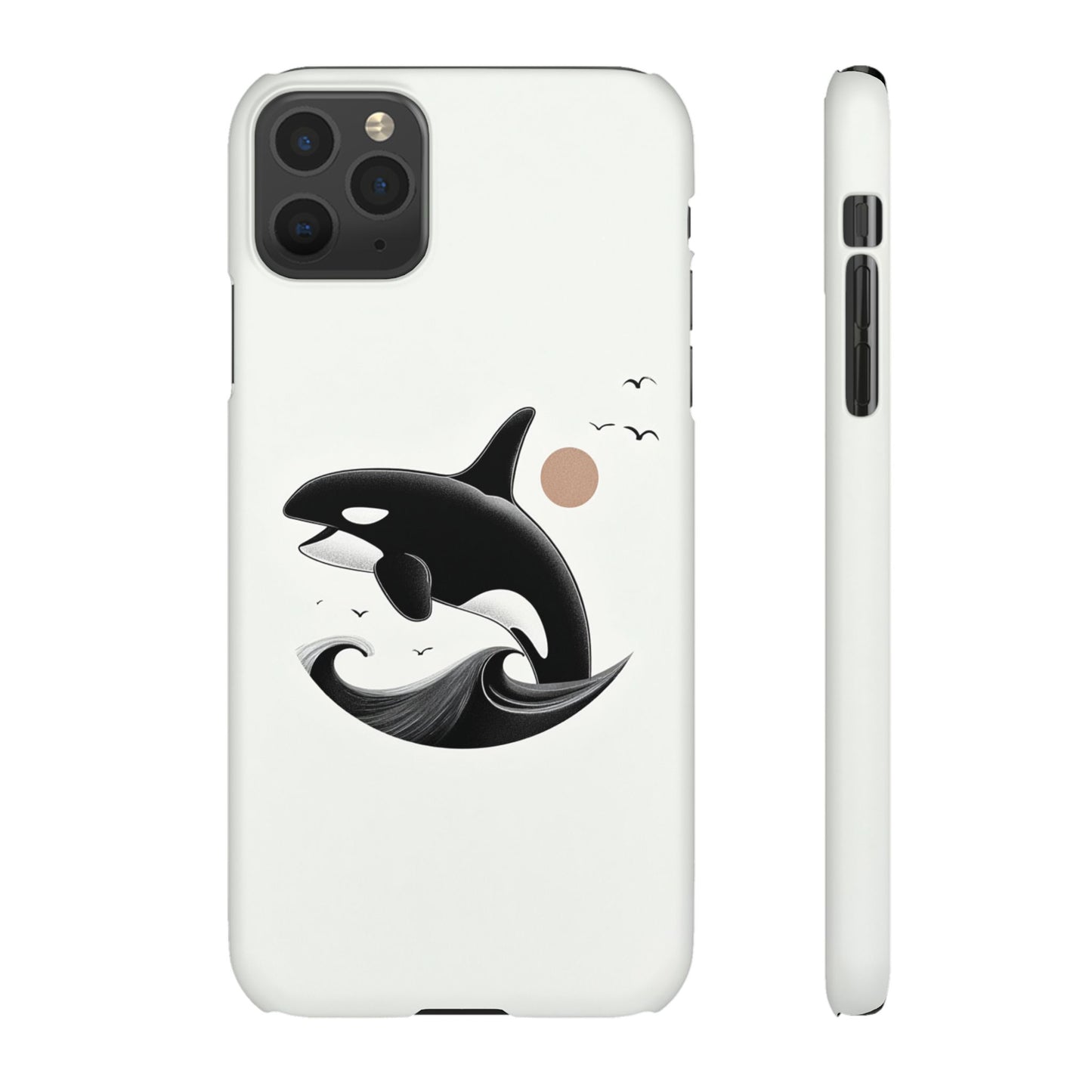 Whale Splash Phone Case | Ocean Lover Gift, Marine Art, Snap Cases, Cute Whale Design, Custom Phone Accessories