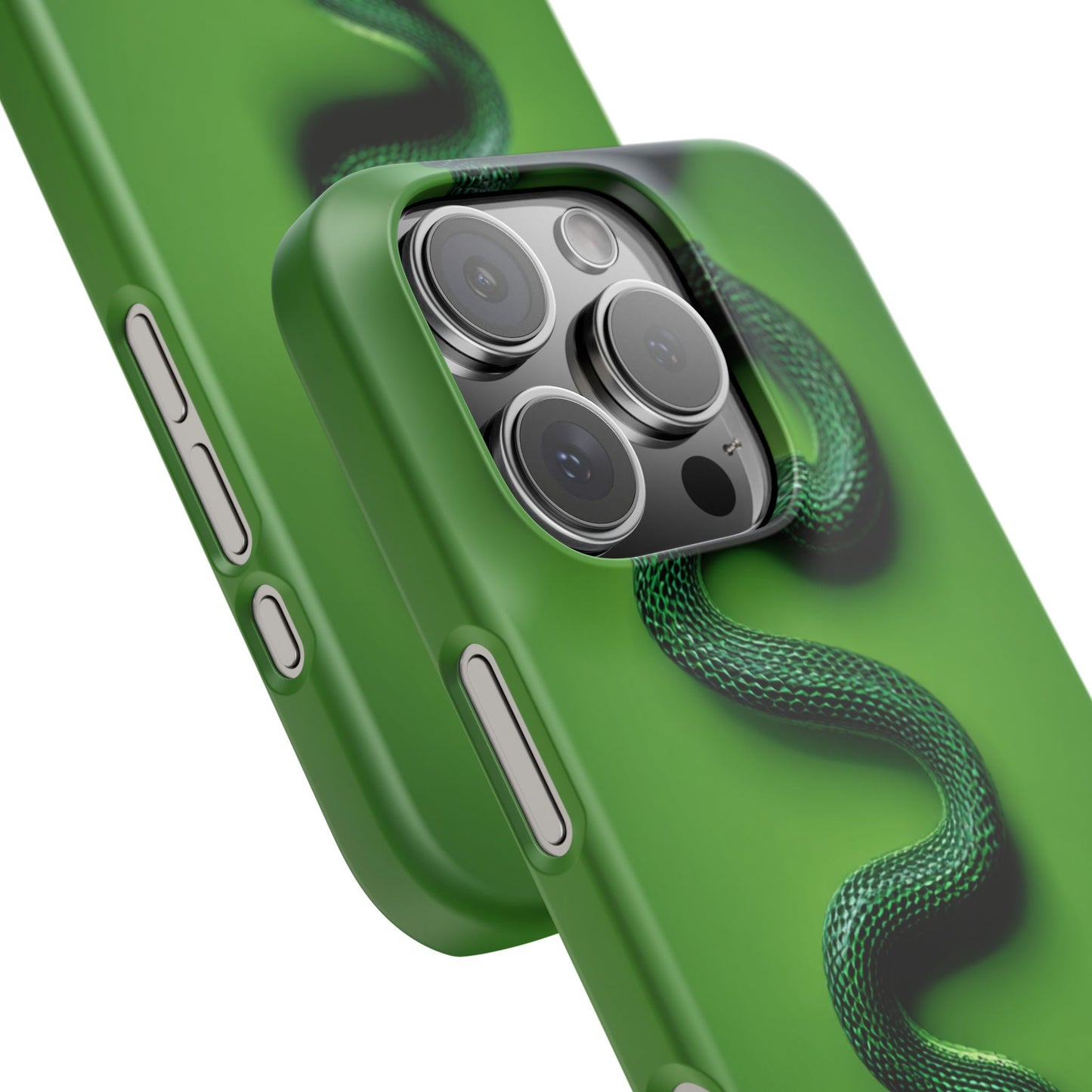 Green Snake Snap Case for iPhone, Stylish Phone Cover, Unique Gift, Trendy Accessory, Birthday, Nature Lover's Phone Case