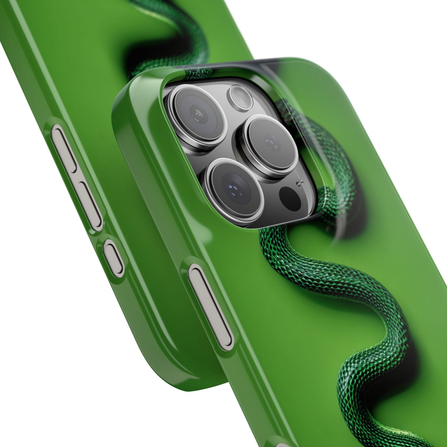 Green Snake Snap Case for iPhone, Stylish Phone Cover, Unique Gift, Trendy Accessory, Birthday, Nature Lover's Phone Case