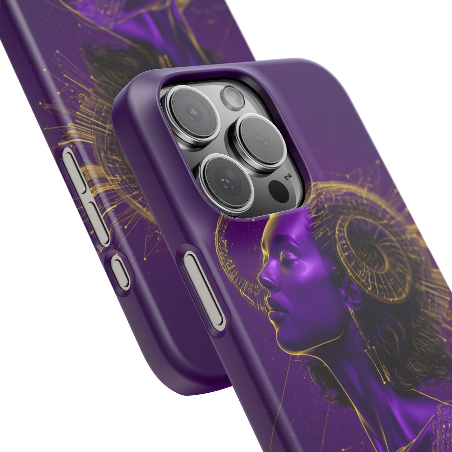 Purple & Gold Celestial Virgo Phone Case – Snap Cover for Samsung & iPhone