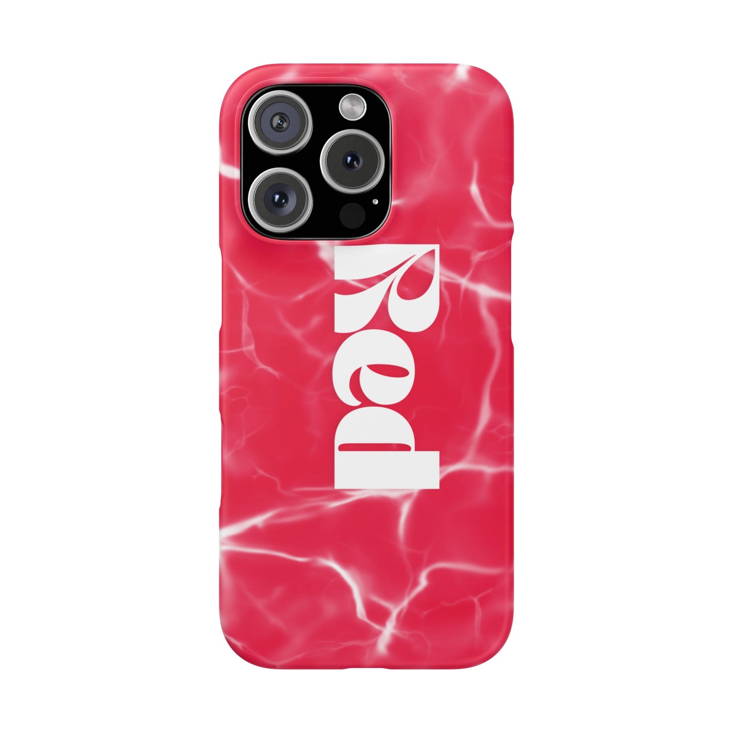 Vibrant Red Snap Case for iPhone, Trendy Phone Cover, Gift for Her, Summer Accessory, Stylish Tech Protection