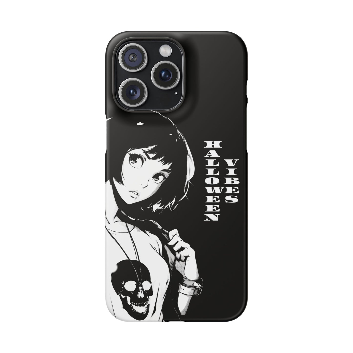 Halloween Vibes Snap Case Black and White Protective Phone Cover for iPhone and Samsung
