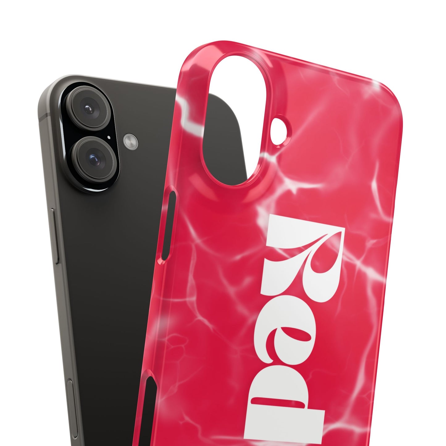 Vibrant Red Snap Case for iPhone, Trendy Phone Cover, Gift for Her, Summer Accessory, Stylish Tech Protection