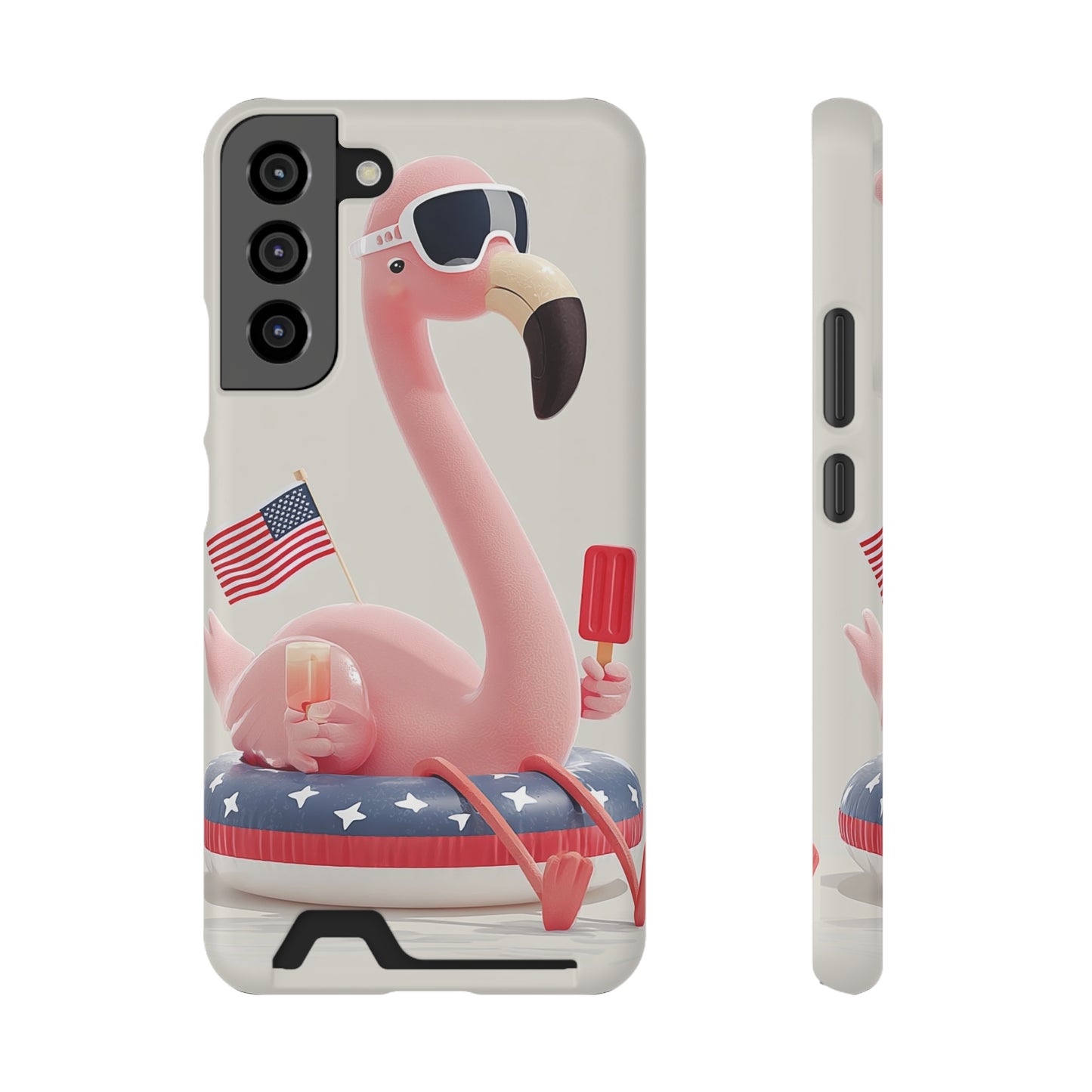 Summer Vibes Phone Case with Card Holder, Cute Flamingo Design, Tropical Cell Phone Accessory, Beach Lover Gift, Fun Summer Accessory, [...]