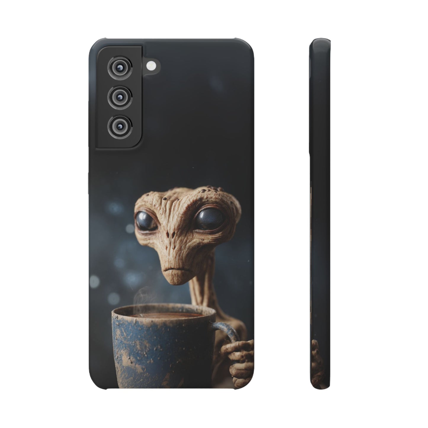 Alien Coffee Snap Case, Unique Phone Cover, Pop Culture Accessory, Gift for Sci-Fi Lovers, Customizable Phone Case