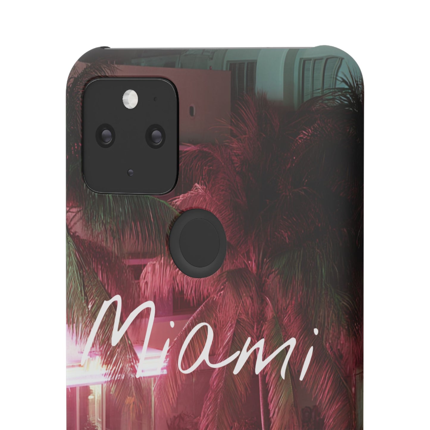 Miami Vibes Snap Case, Tropical Phone Cover, Summer Accessory, Gift for Travel Lovers, Neon Aesthetic, Beach-themed Tech