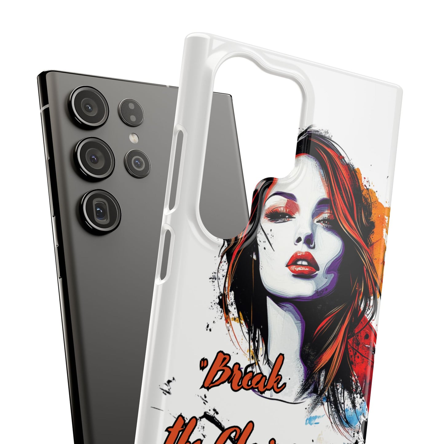 Empowering Art Snap Cases, Phone Cover, Break the Chains of Silence, Unique Gift, Inspirational Tech Accessories