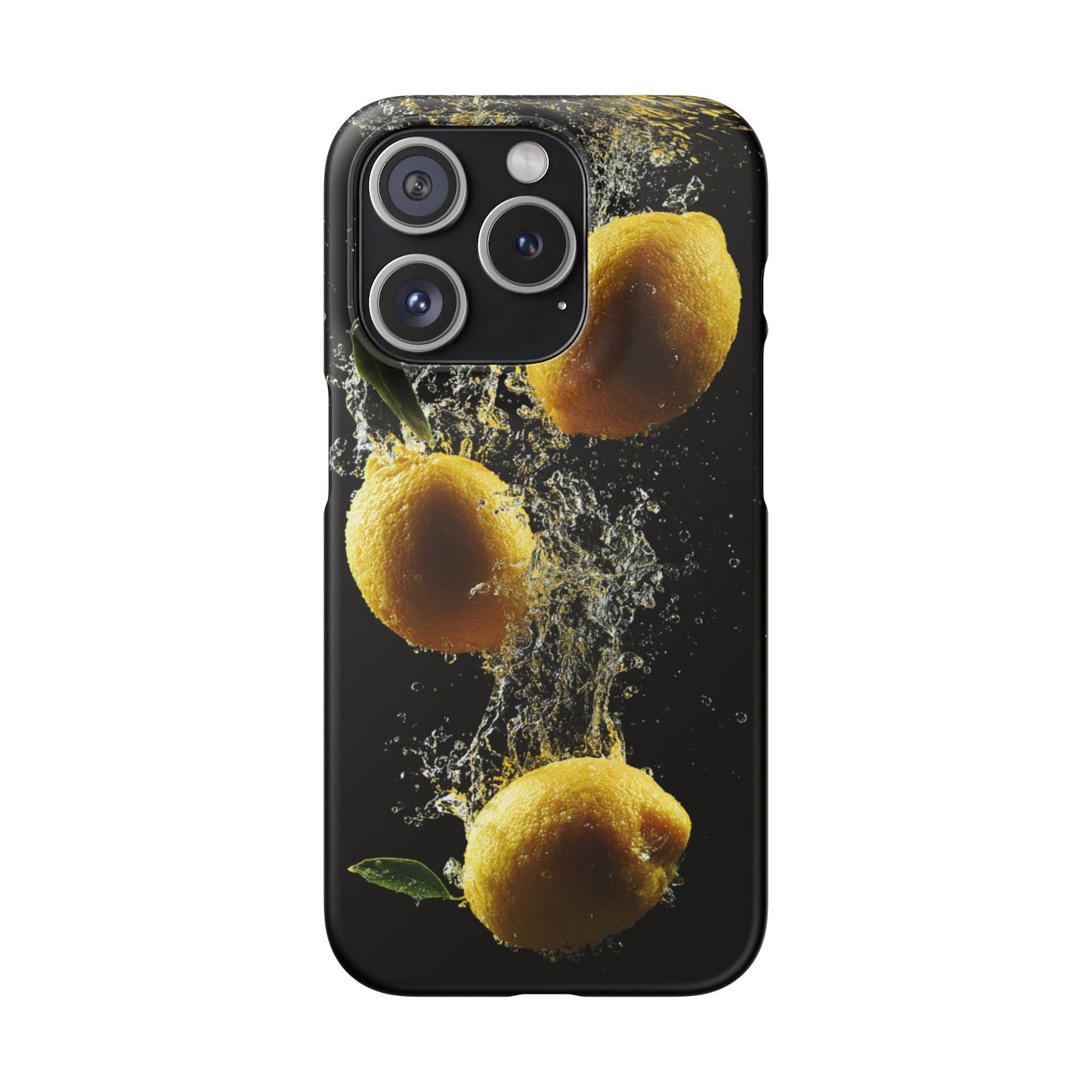 Lemon Splash Phone Case - Vibrant Snap Case, Fruit Lover Gift, Summer Vibes, Kitchen Decor, Unique Phone Accessories