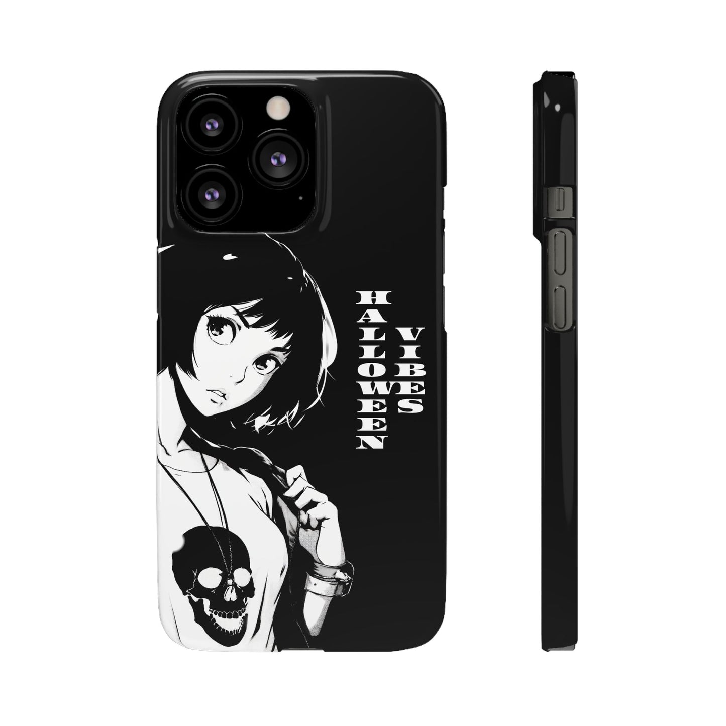 Halloween Vibes Snap Case Black and White Protective Phone Cover for iPhone and Samsung