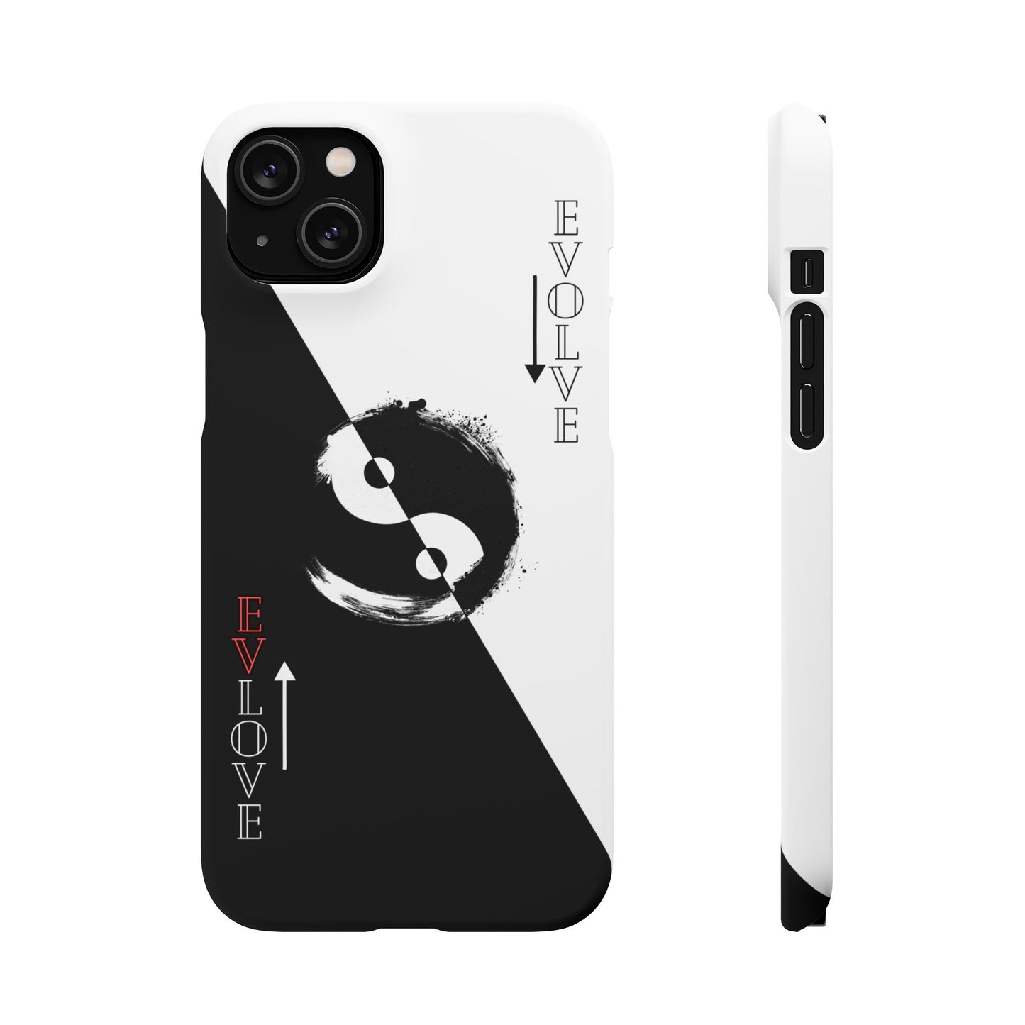 Yin Yang Evolve Black and White Snap Case Cover for iPhone and Samsung