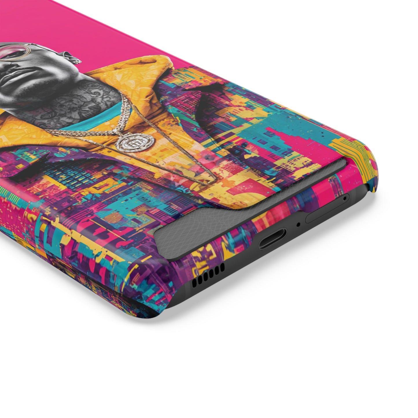 Vibrant Phone Case With Card Holder - Retro Style, Hip Hop Lover's Accessory, Colorful Gift, Music Enthusiast Essential, Unique Phone [...]