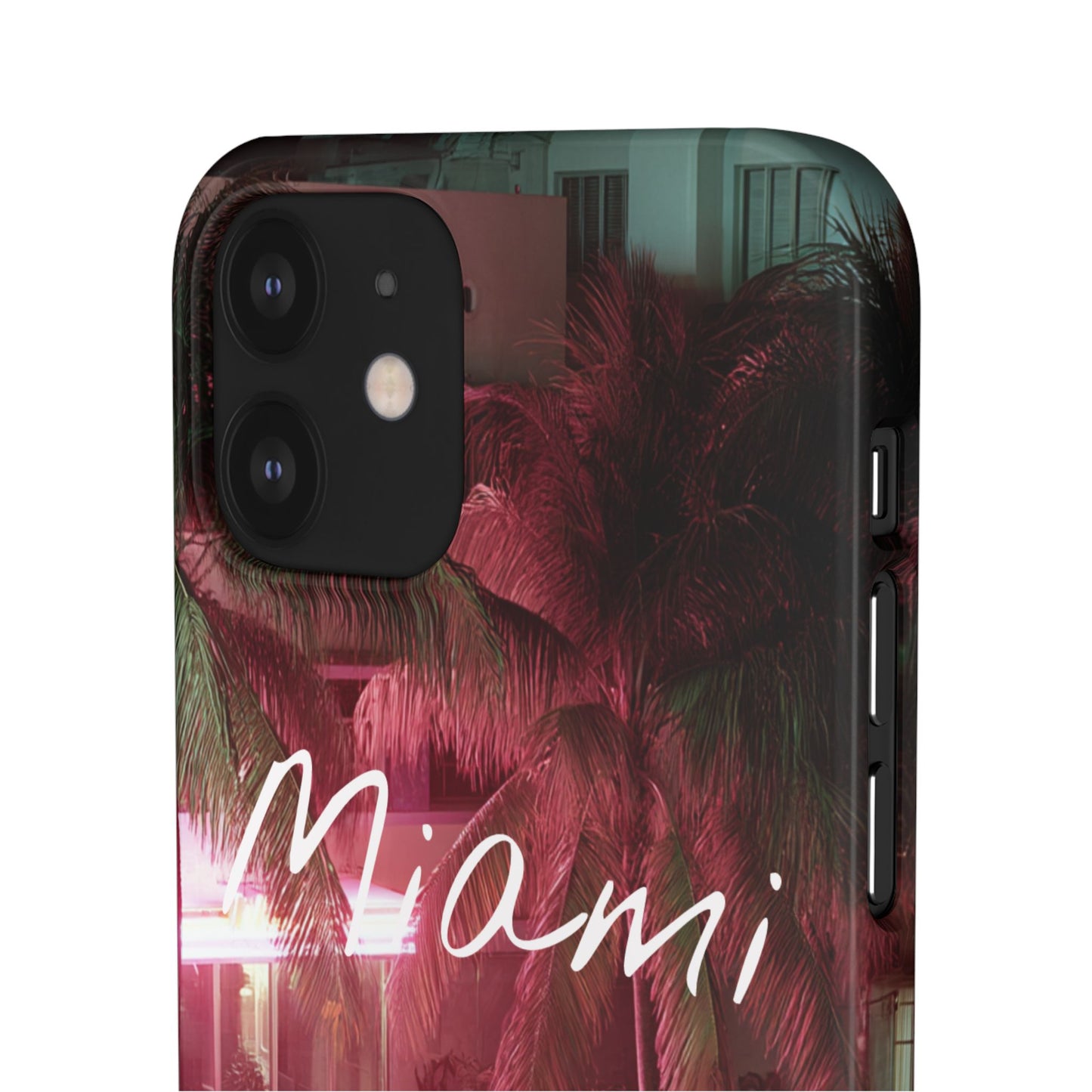 Miami Vibes Snap Case, Tropical Phone Cover, Summer Accessory, Gift for Travel Lovers, Neon Aesthetic, Beach-themed Tech