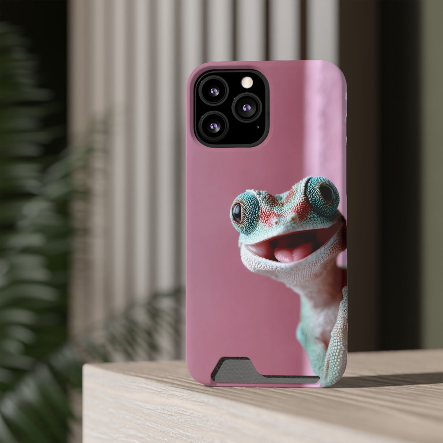 Whimsical Phone Case with Card Holder - Cute Gecko Design, Fun Gift for Kids, Stylish Accessory for Everyday Use, Perfect for [...]