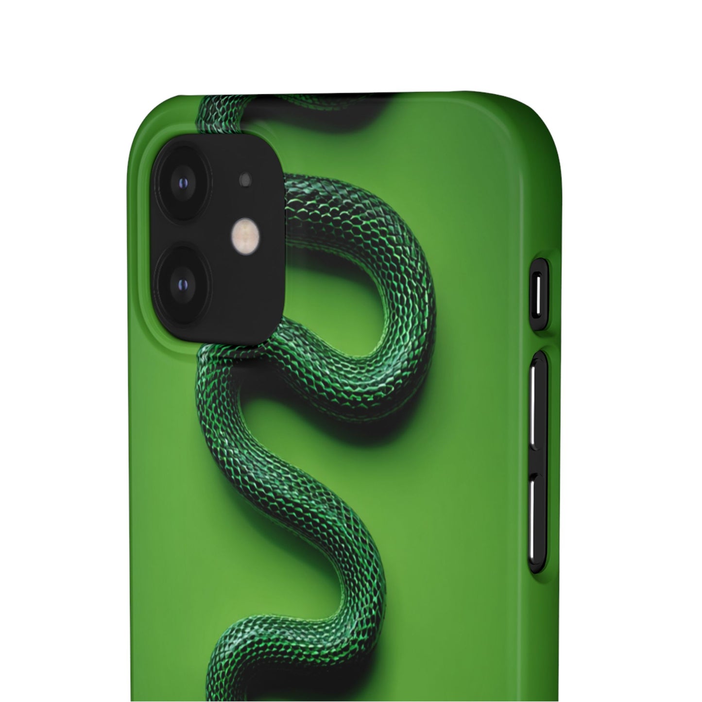 Green Snake Snap Case for iPhone, Stylish Phone Cover, Unique Gift, Trendy Accessory, Birthday, Nature Lover's Phone Case