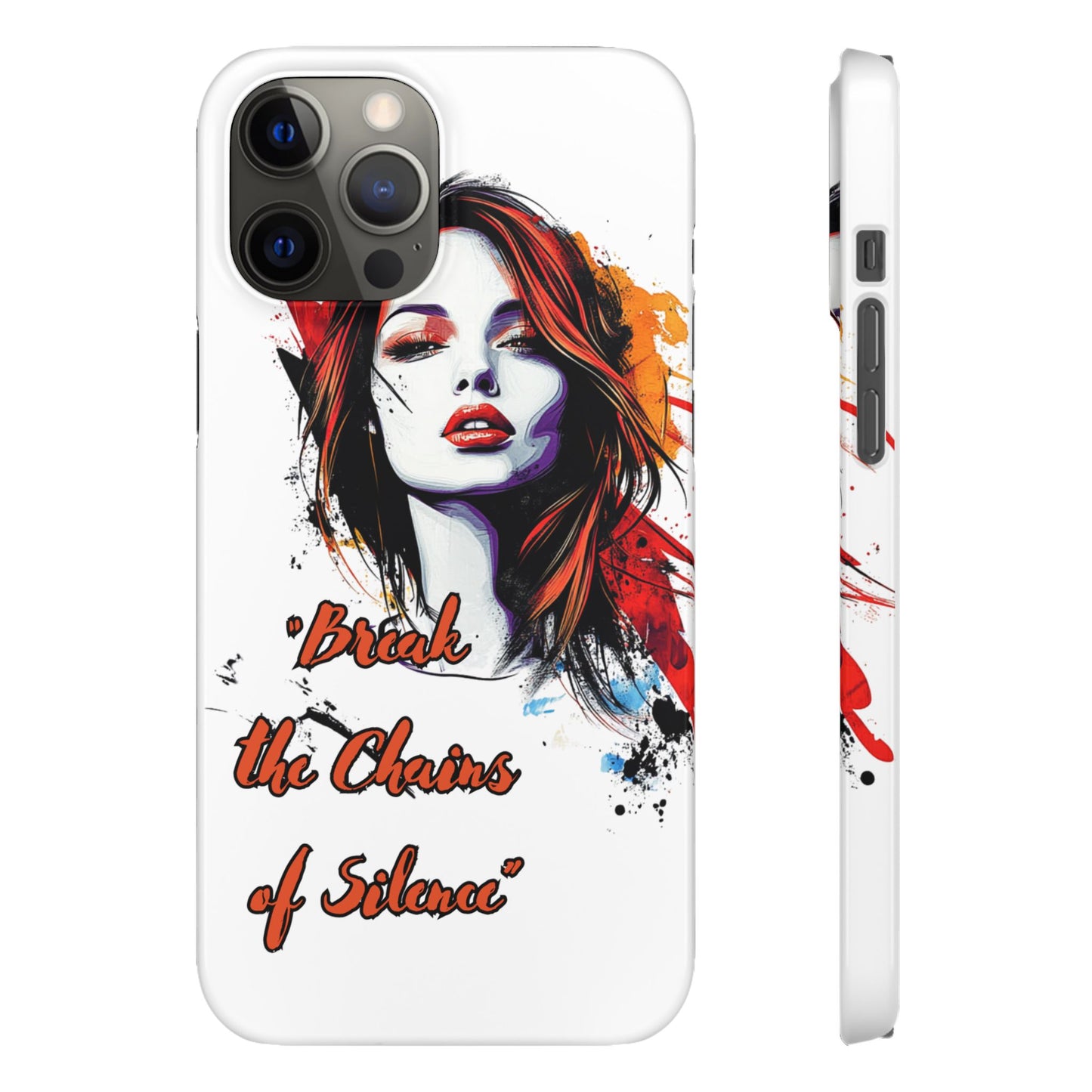 Empowering Art Snap Cases, Phone Cover, Break the Chains of Silence, Unique Gift, Inspirational Tech Accessories
