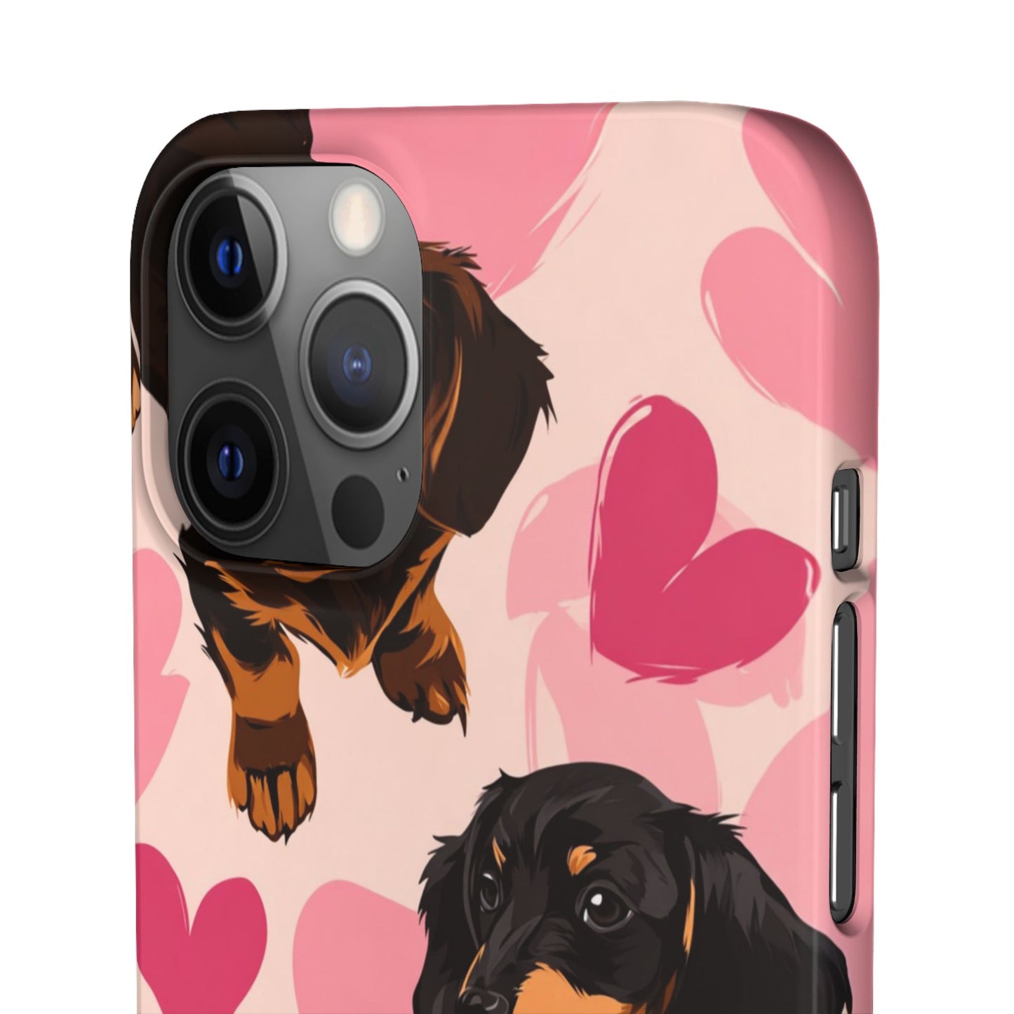 Pink Dachshund Love Phone Case for Iphone and Samsung Customistion and Free Shipping Avvialable