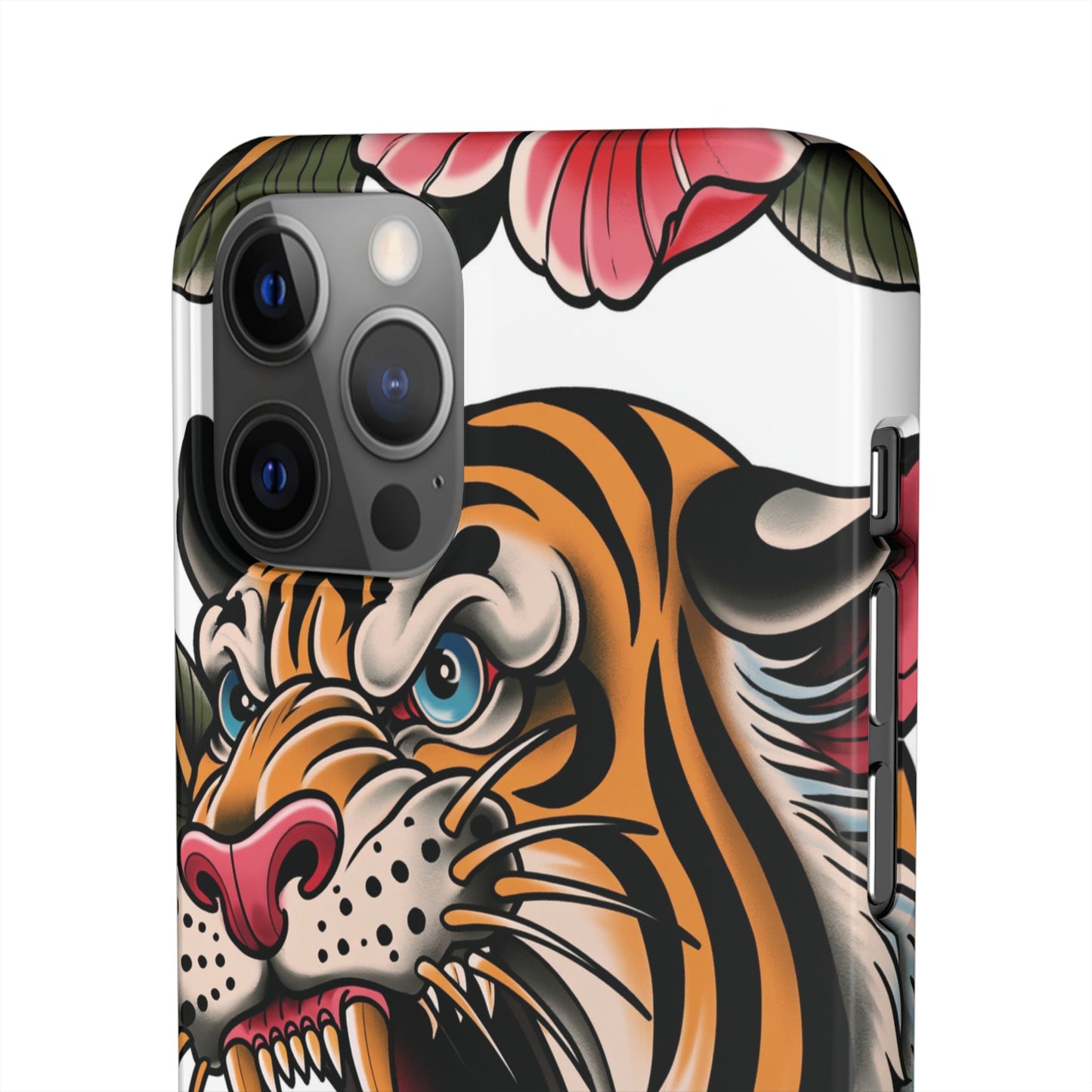 Tiger Floral Phone Case — Vintage Roaring Tiger Snap Case